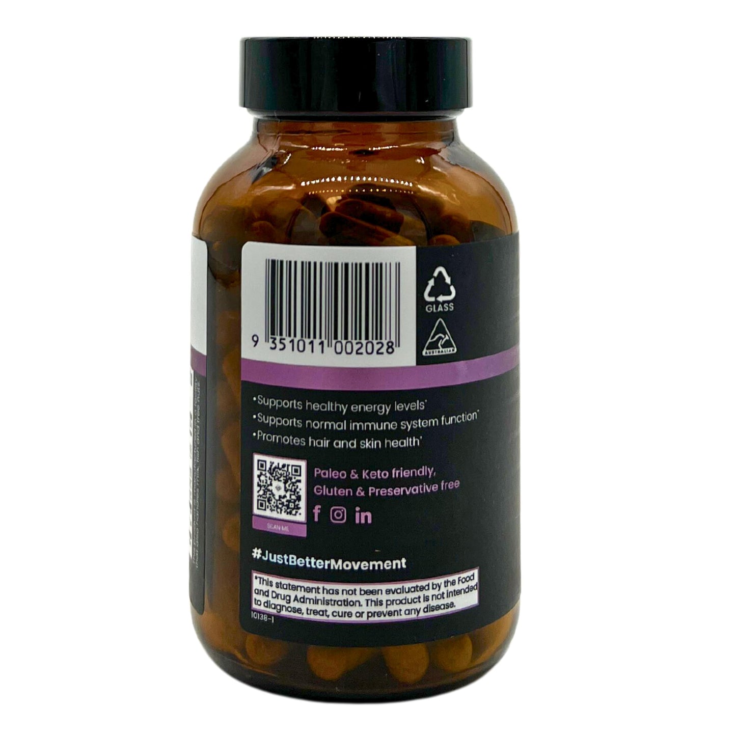 Organic Collagen Australia Pure Collagen & Liver Capsules – Muscle Strength & Vitality with Hydrolyzed Collagen, Grass-Fed Liver, and Vitamin B12, 120 Capsules