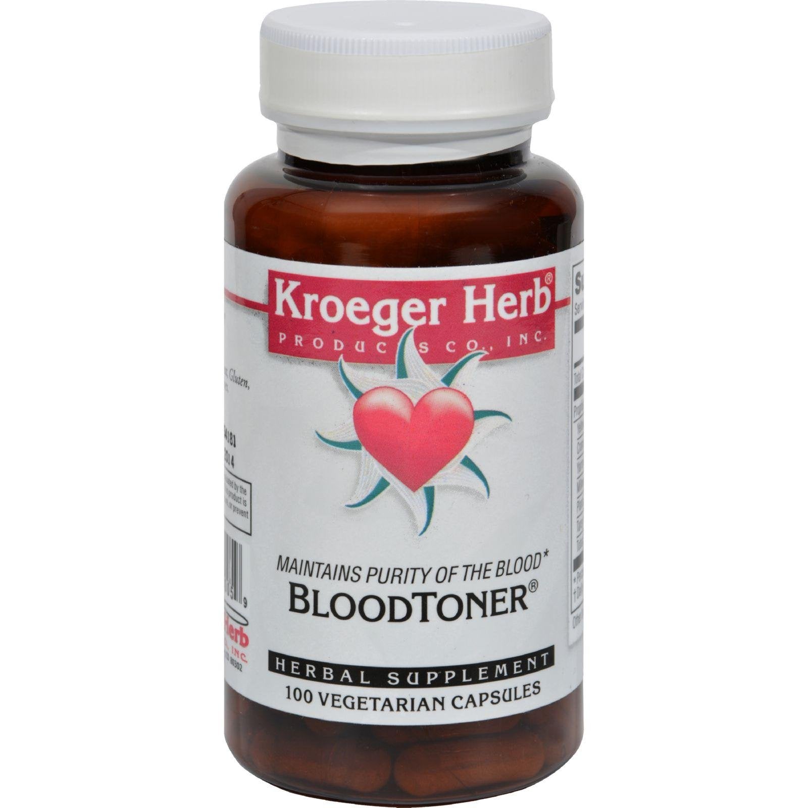 Kroeger Herb Products Blood Toner Capsule 100 Count