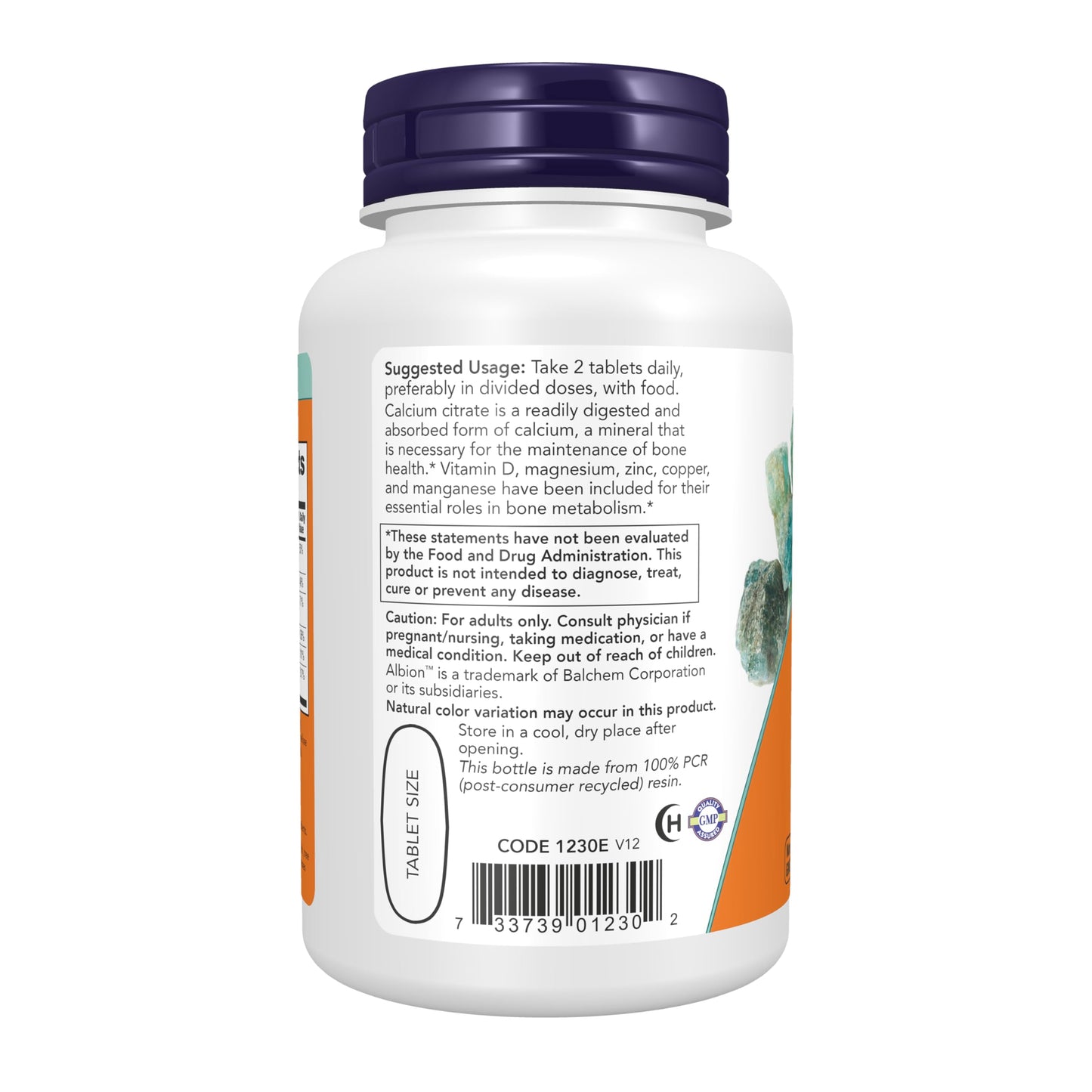 NOW Foods Calcium Citrate with Minerals and D Tablets, 100 Count