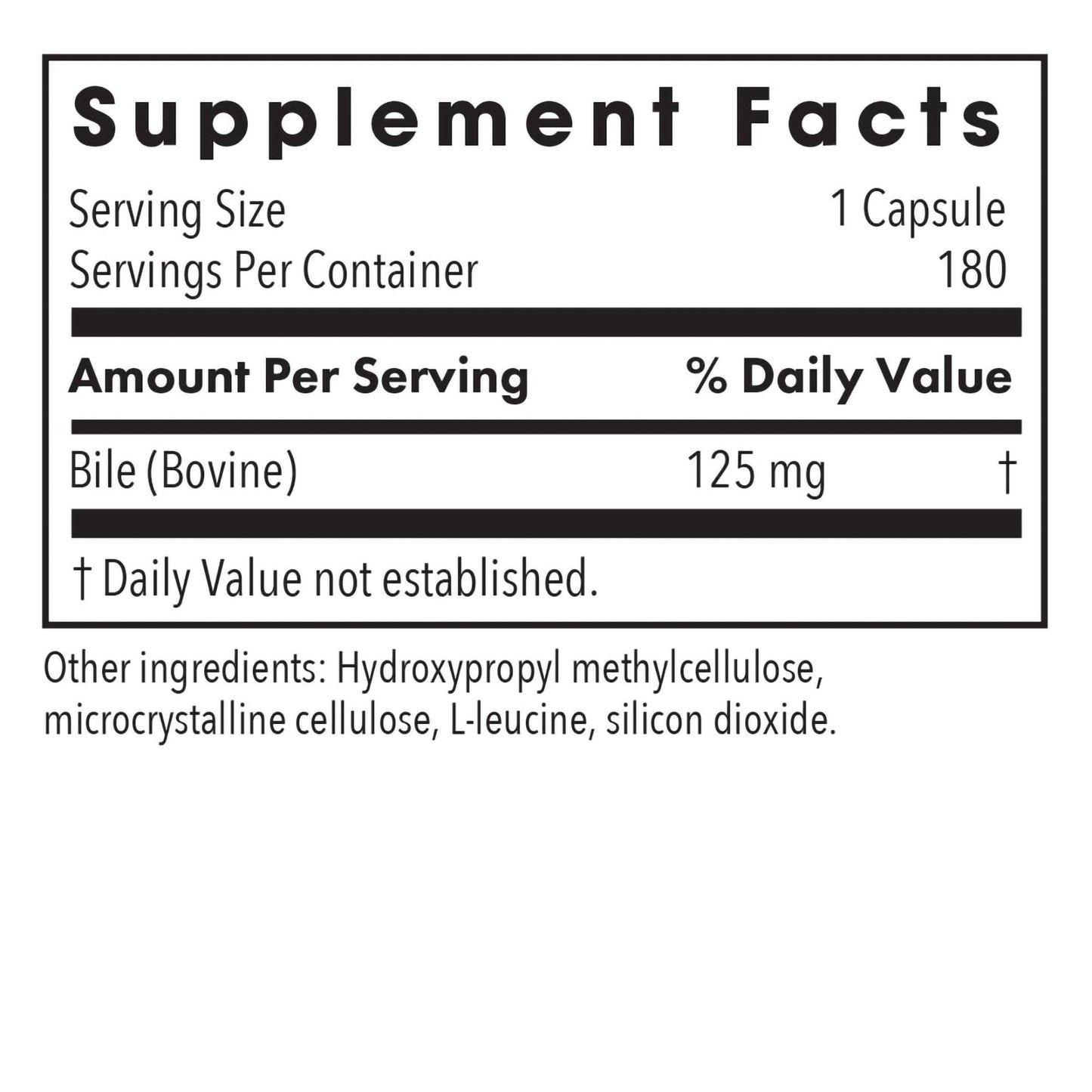 Allergy Research Group Oxbile 125mg Capsule 180 Capsules