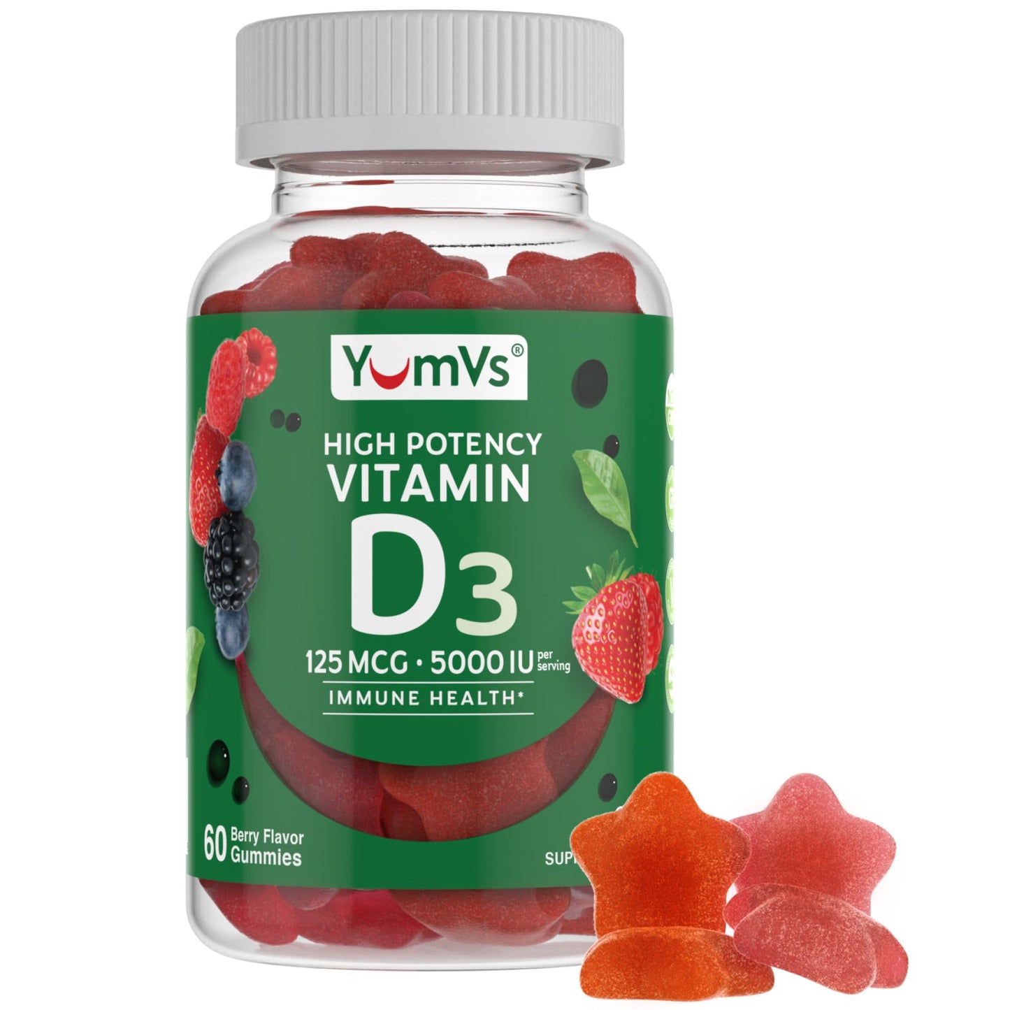 YUM-V'S Vitamin D3 Gummies 60 Count