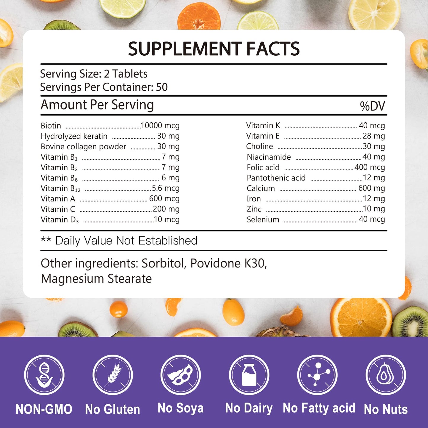 KFG Biotin 10000mcg Tablets, 100 Count