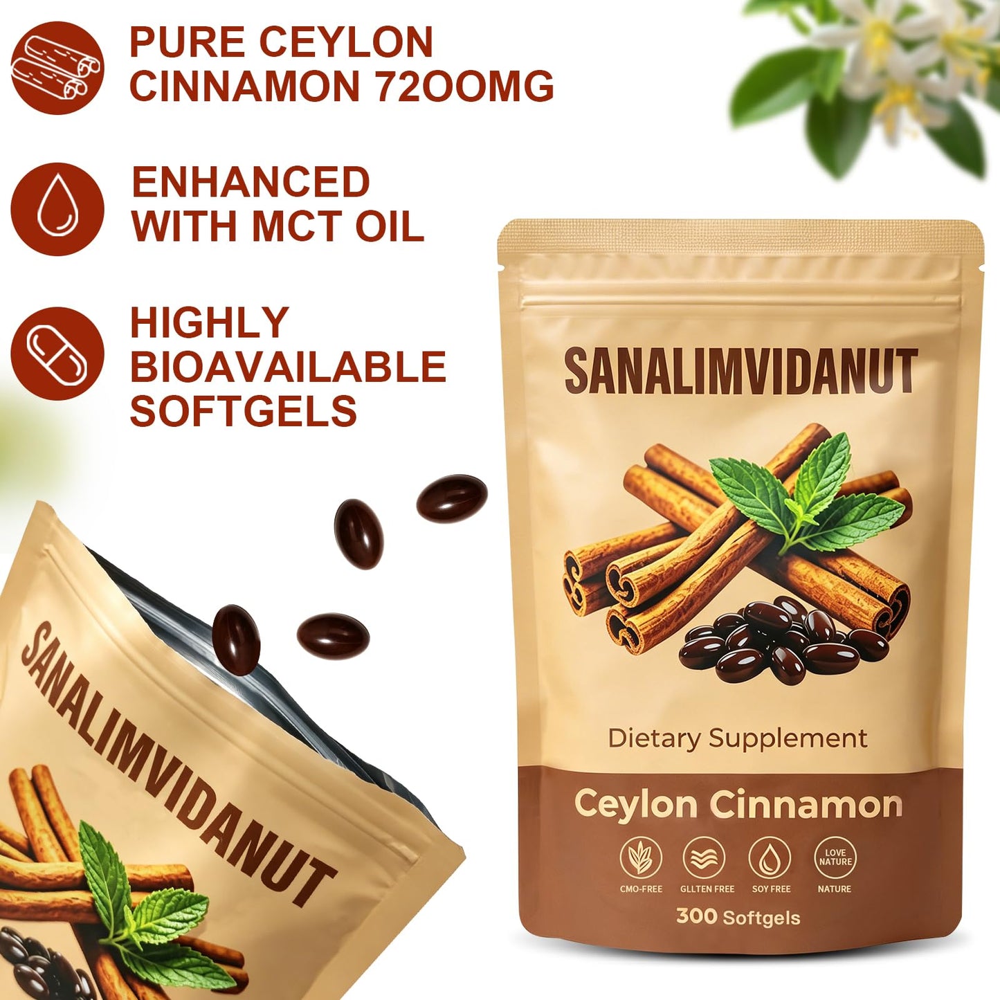 ZEYARUIBO Ceylon Cinnamon Capsule 300