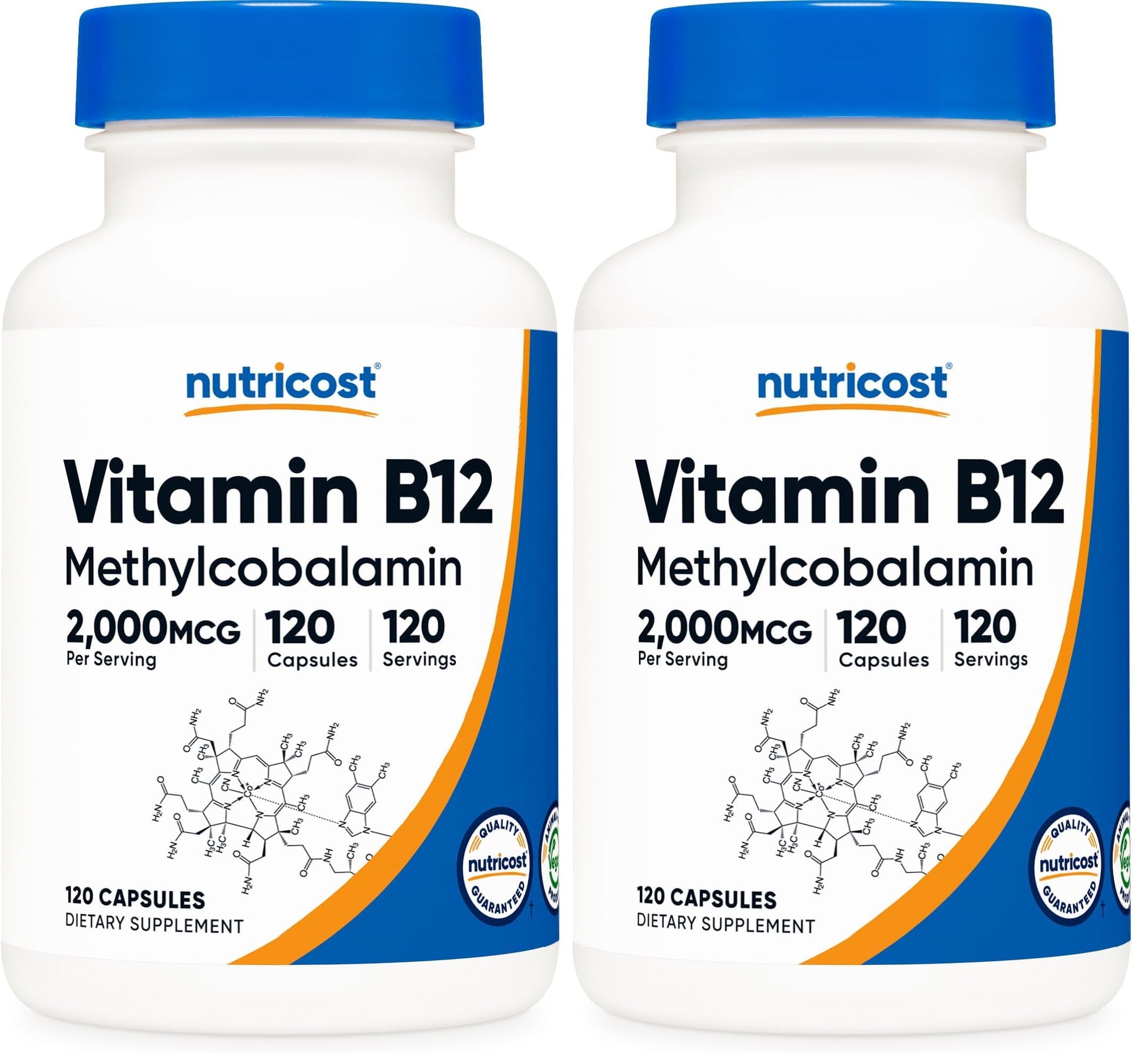 Nutricost Vitamin B12 (Methylcobalamin) 2000mcg, 240 Capsules