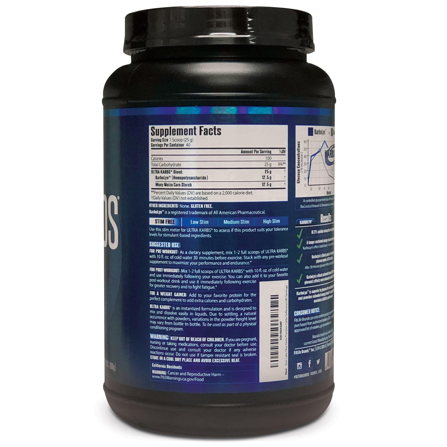 Siren Labs Ultra Karbs Mass Gainer Powder 40 Servings