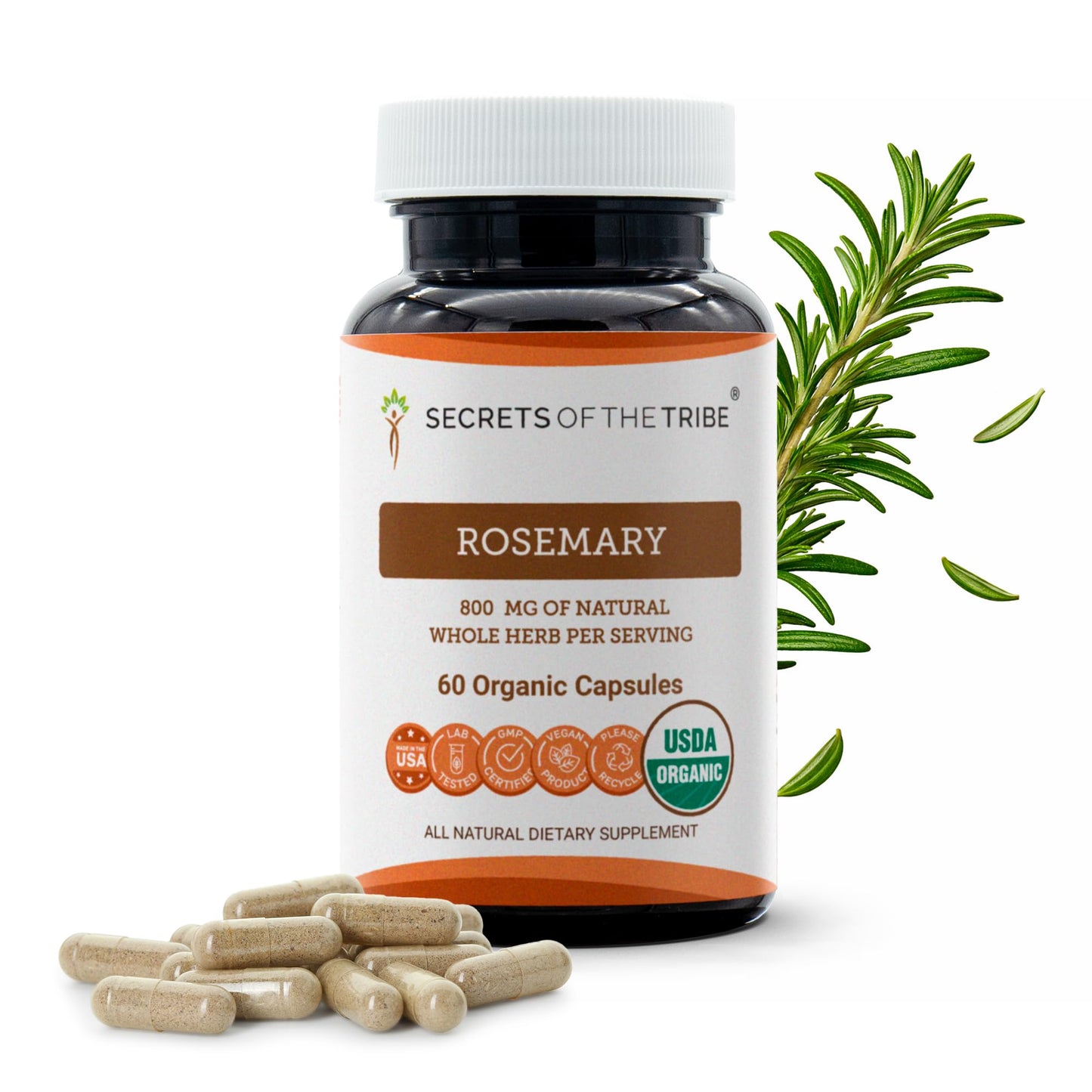 Secrets of the Tribe Rosemary Capsules 60 Count