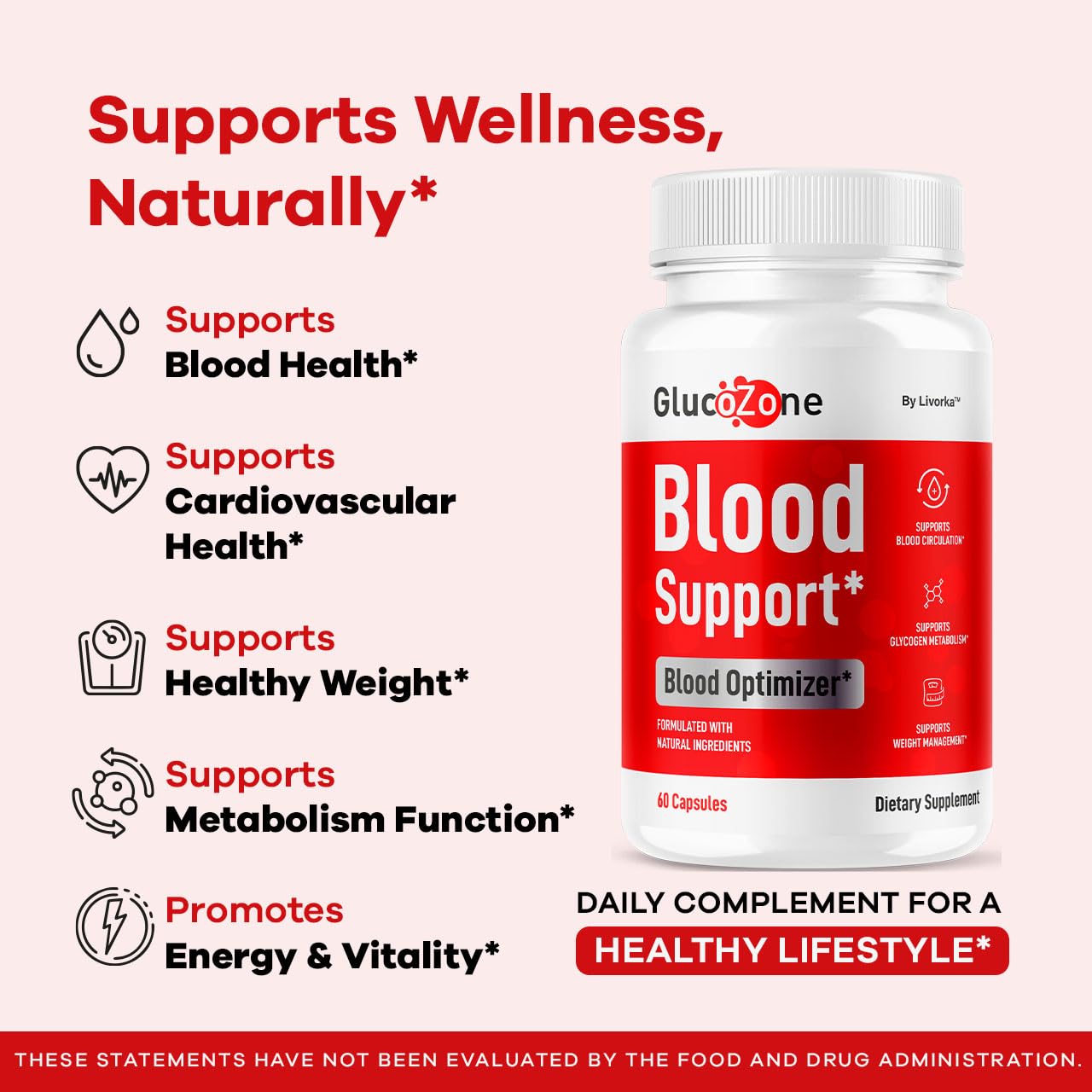 LIVORKA GlucoZone Blood Support Capsules, 60 Count
