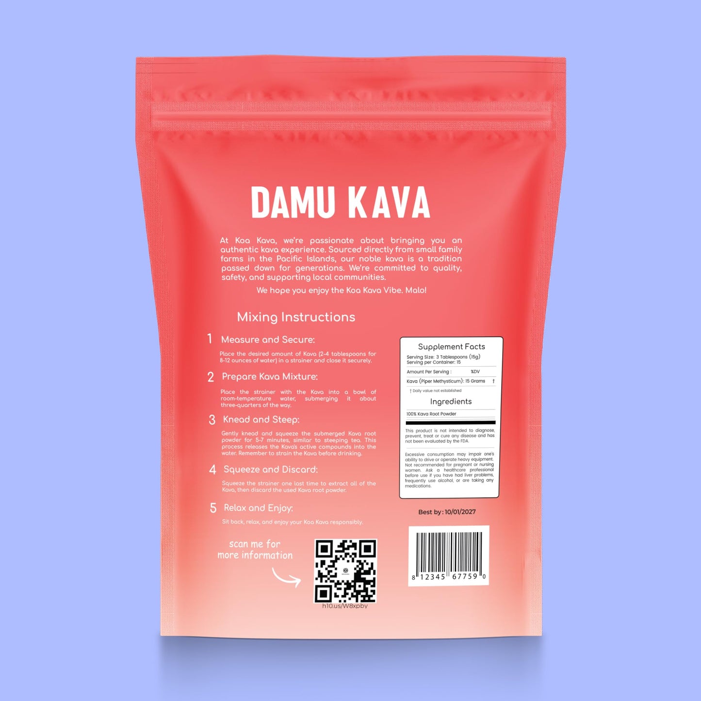 Koa Kava Damu Kava Powder 8 oz