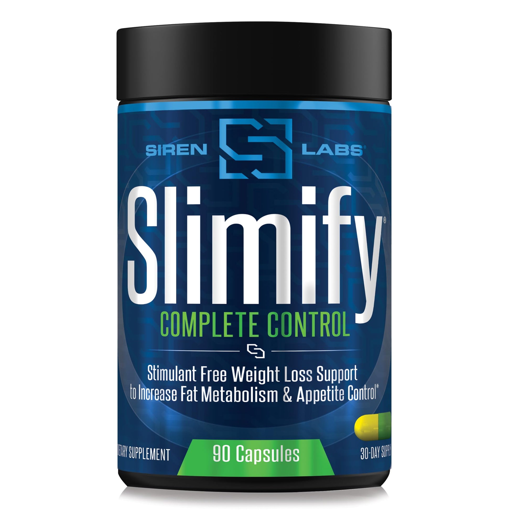 SIRENLABS SLIMIFY Complete Control Stimulant-Free Weight Loss Supplement Capsules 90