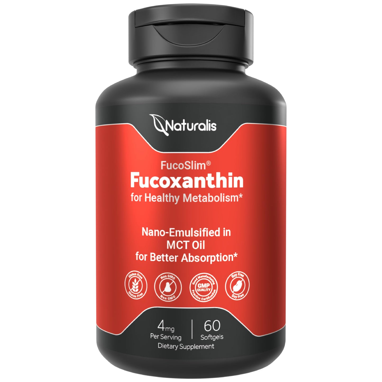 Naturalis New Zealand Fucoxanthin (4mg) Softgels, 60 Count