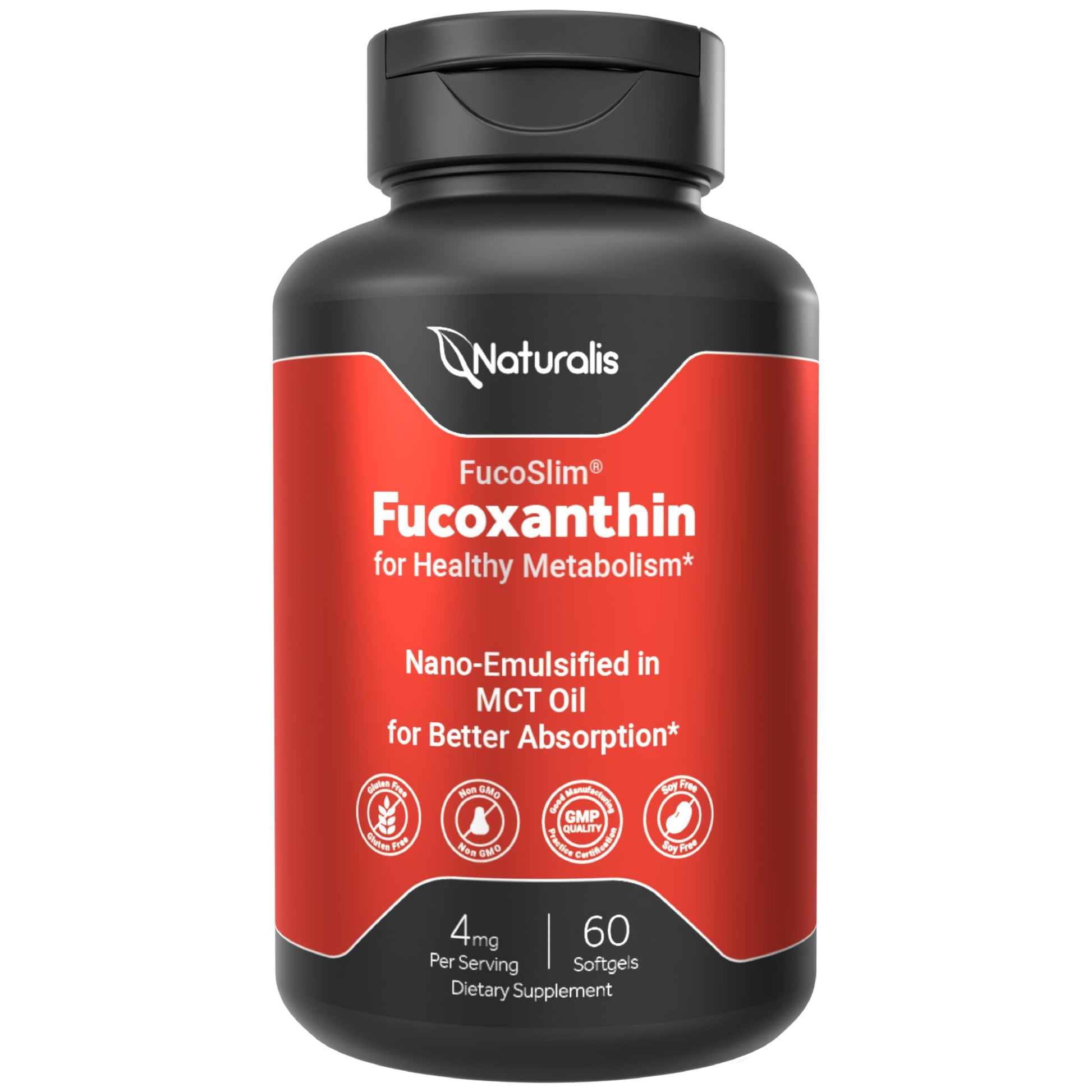 Naturalis New Zealand Fucoxanthin (4mg) Softgels, 60 Count