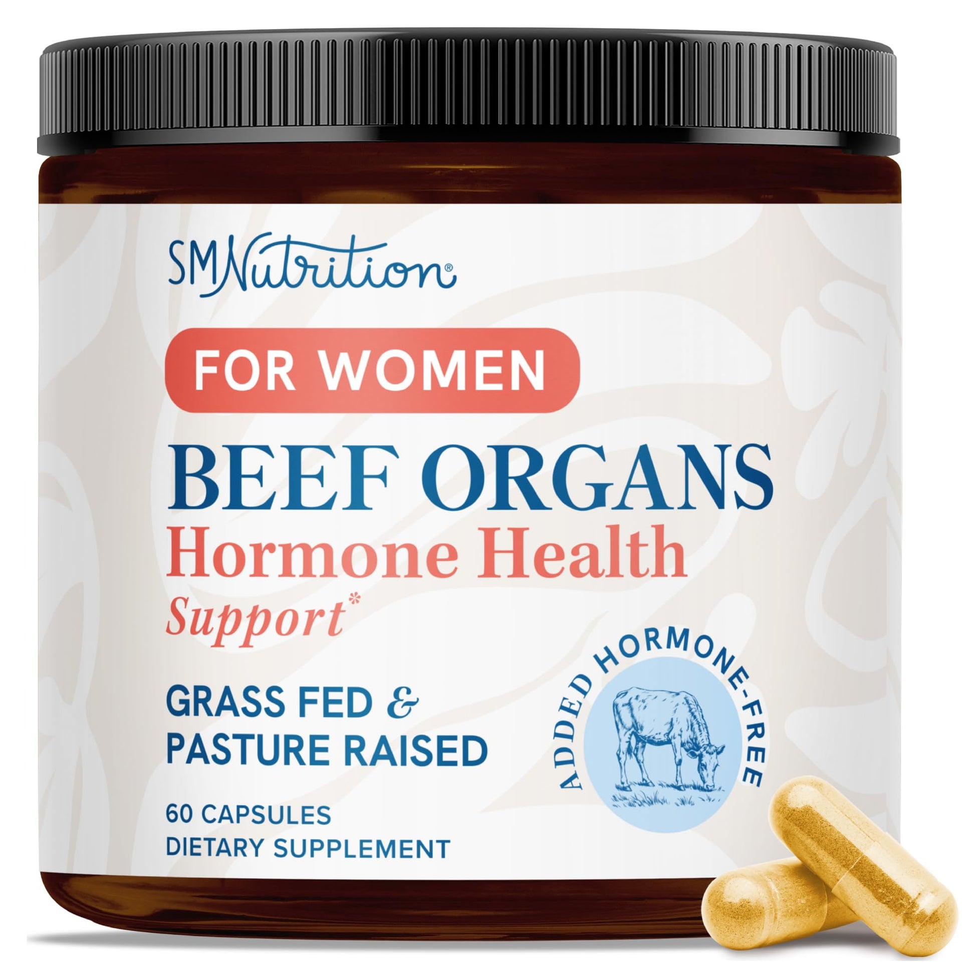 SMNutrition Beef Organ Supplement for Women Capsule, 60 Count