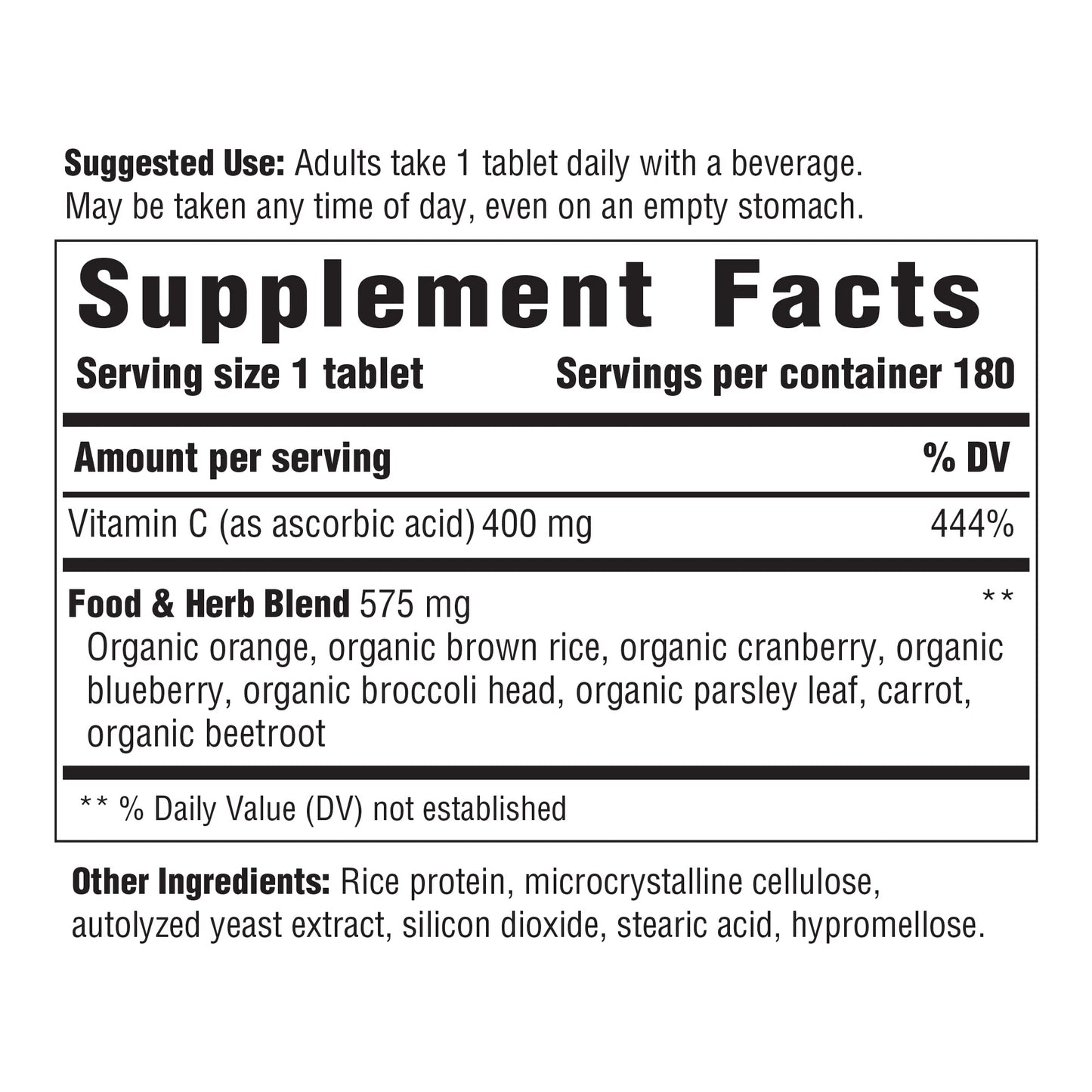 Innate Response Formulas Vitamin C 400 mg Tablet, 180 Tablets