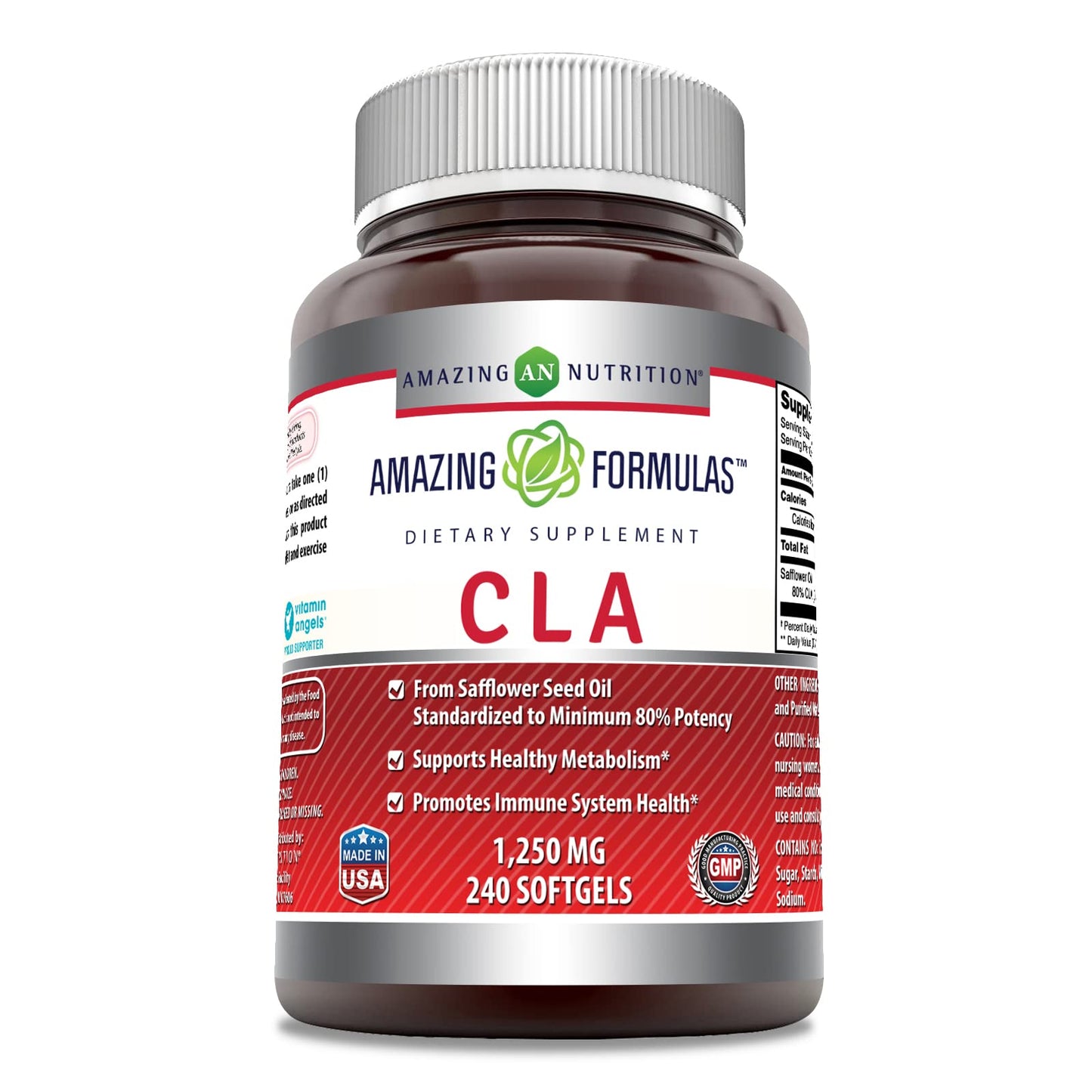 Amazing Nutrition CLA Conjugated Linoleic Acid Supplement Softgel 1 Count