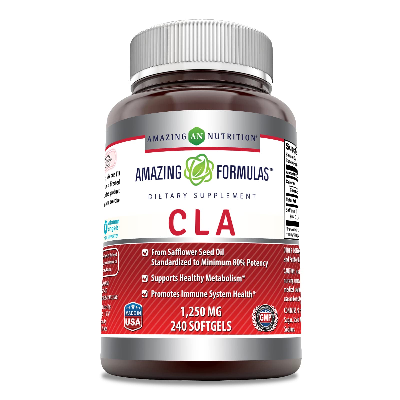 Amazing Nutrition CLA Conjugated Linoleic Acid Supplement Softgel 1 Count