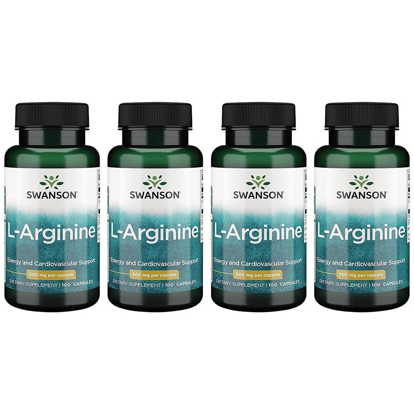 Swanson Amino Acid L-Arginine 500 mg Capsules, 400 Count
