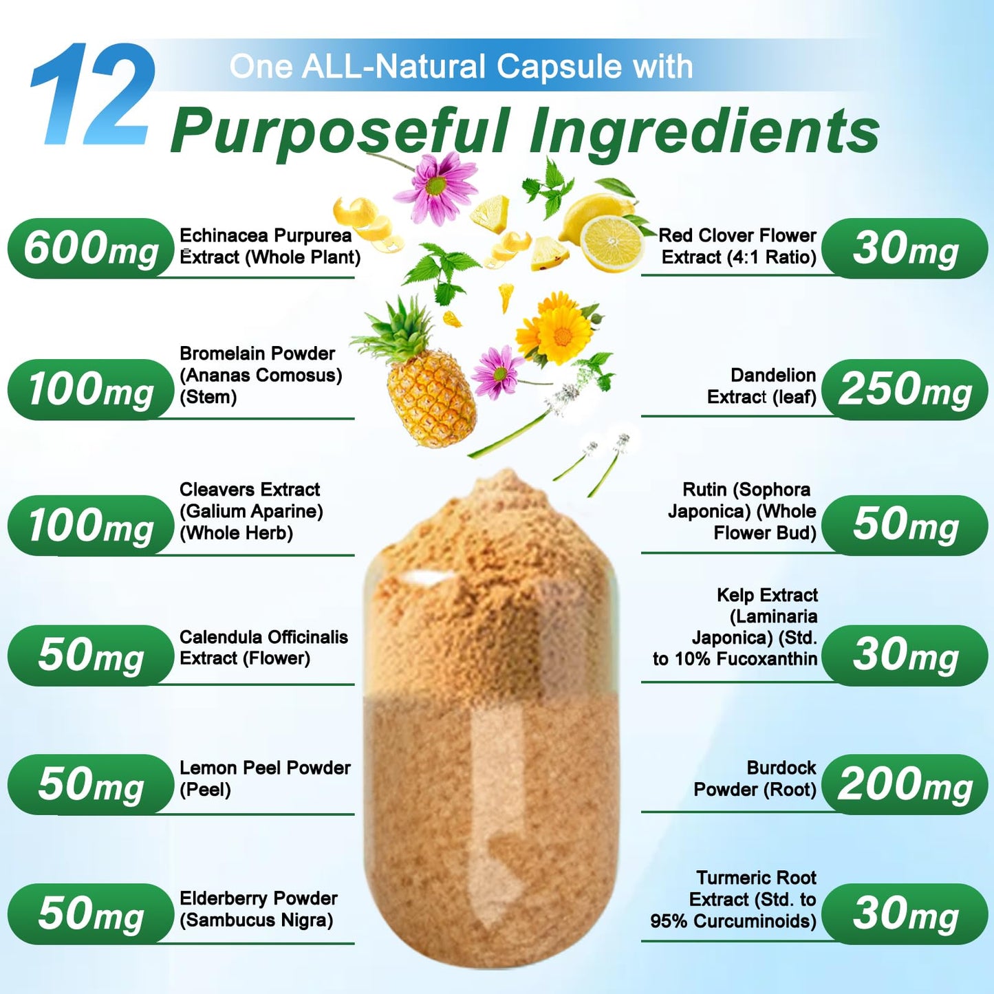 Hywebvctok 1540mg Lymphatic Drainage Capsule, 60 Count