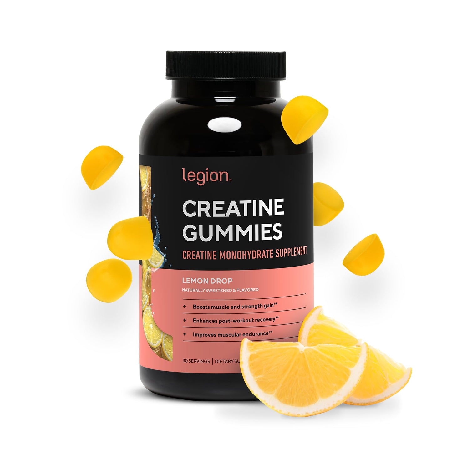 LEGION Creatine Monohydrate Gummies Chewable, 150 Count