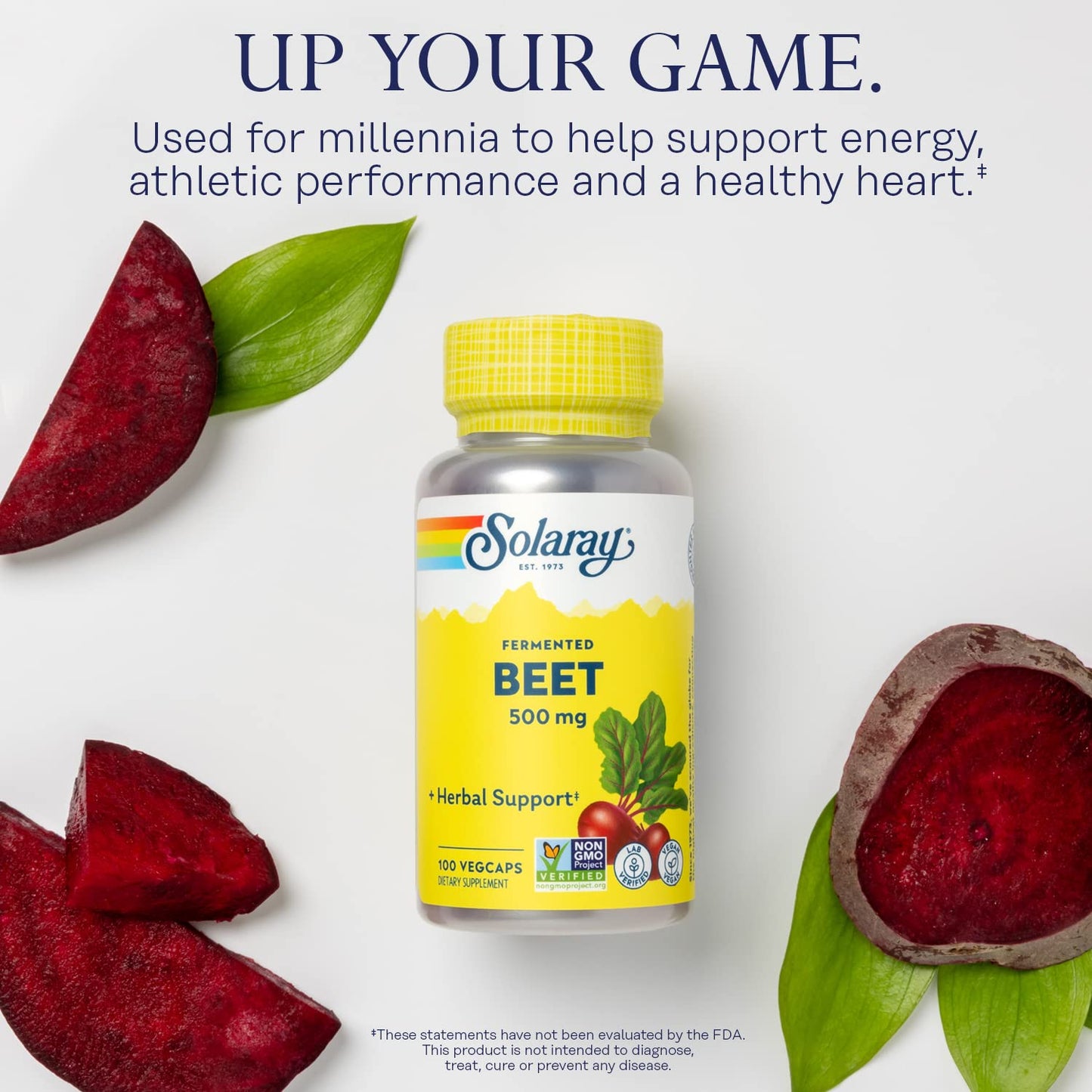 SOLARAY Fermented Beet Root Extract Capsule, 100 Count