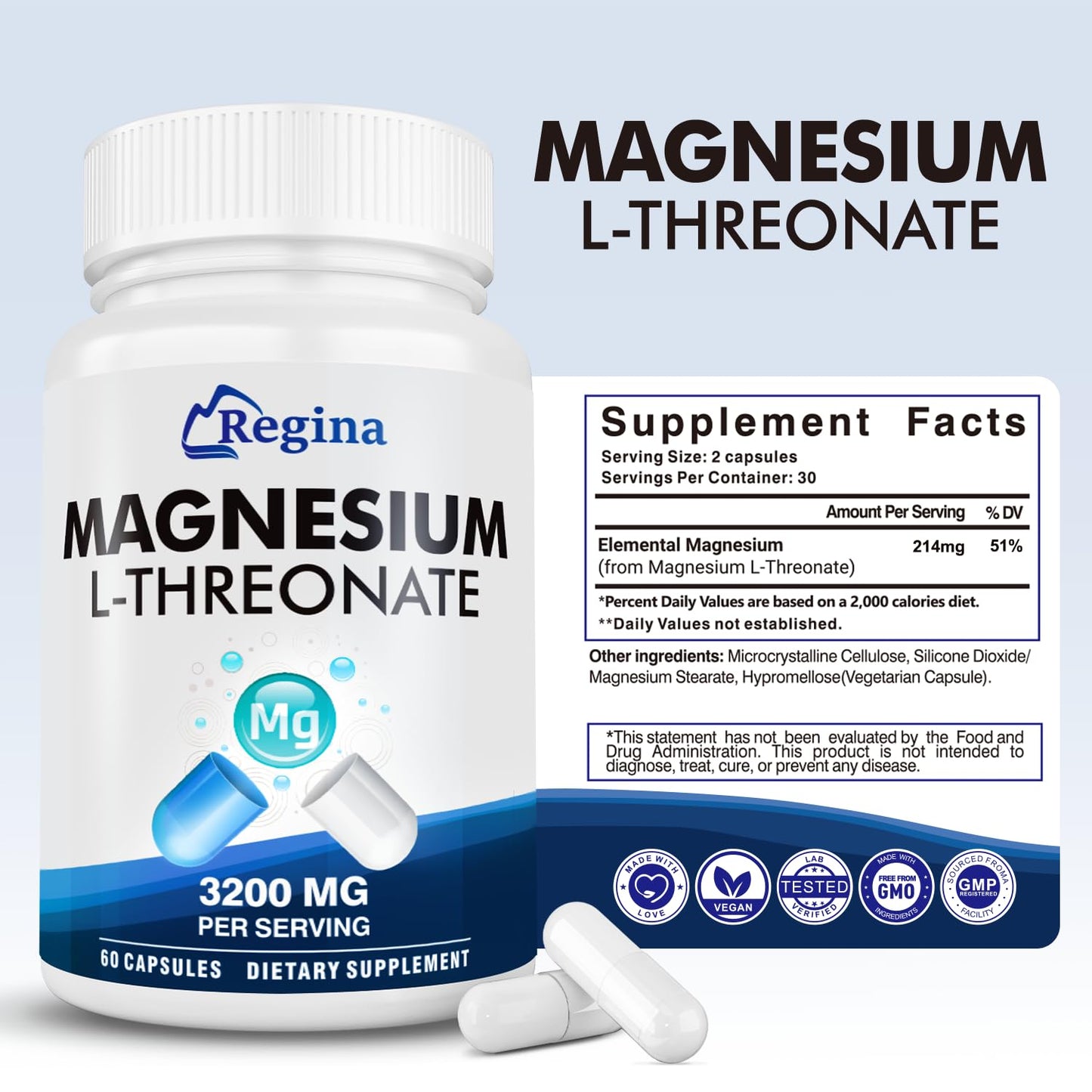 NEOGLI Magnesium L-Threonate Capsules, 60 Capsules