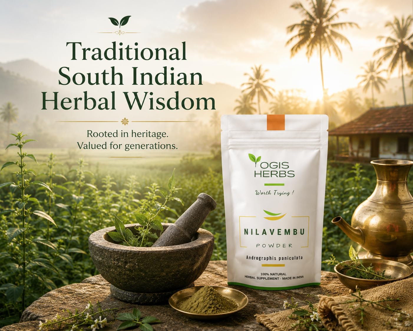 YOGIS HERBS Nilavembu Powder, 16 oz