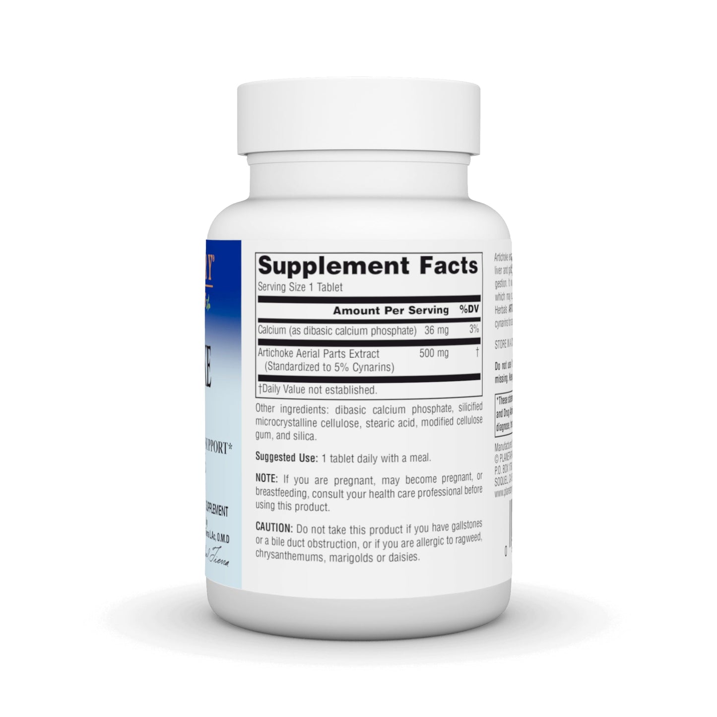 Planetary Herbals Artichoke Extract 500 mg Tablets 60 Count
