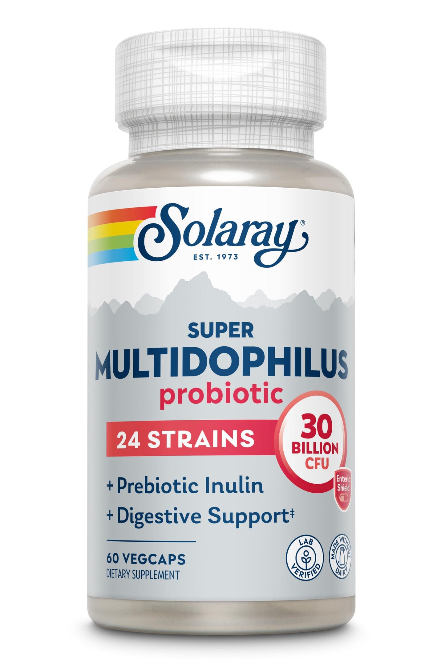 Solaray Multidophilus 24 Strain Probiotic 30 Billion CFU, Capsule, 60 Count