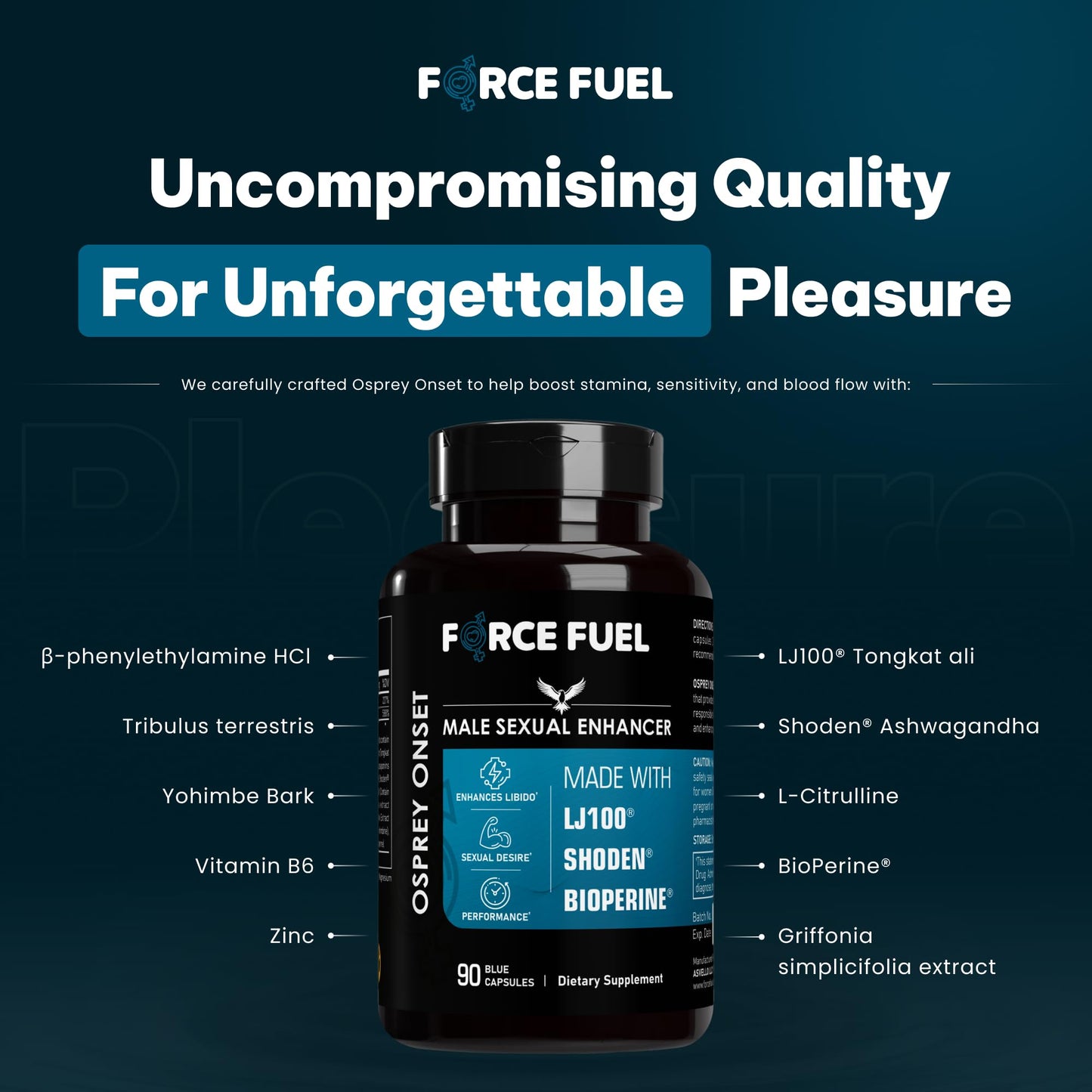FORCE FUEL Sex Pills for Men Capsule 90 Count