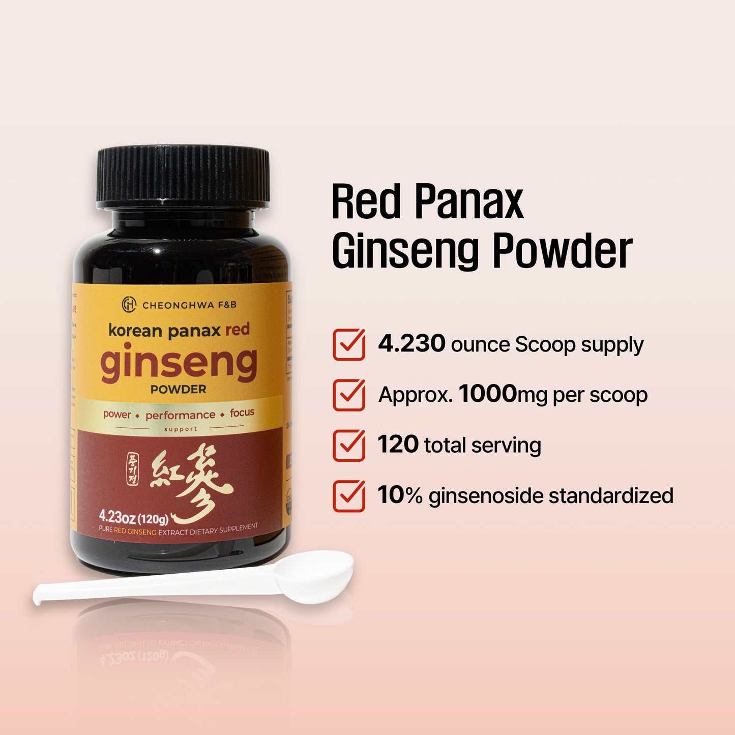 CHEONGHWA F&B Panax Ginseng Powder, 4.23 oz