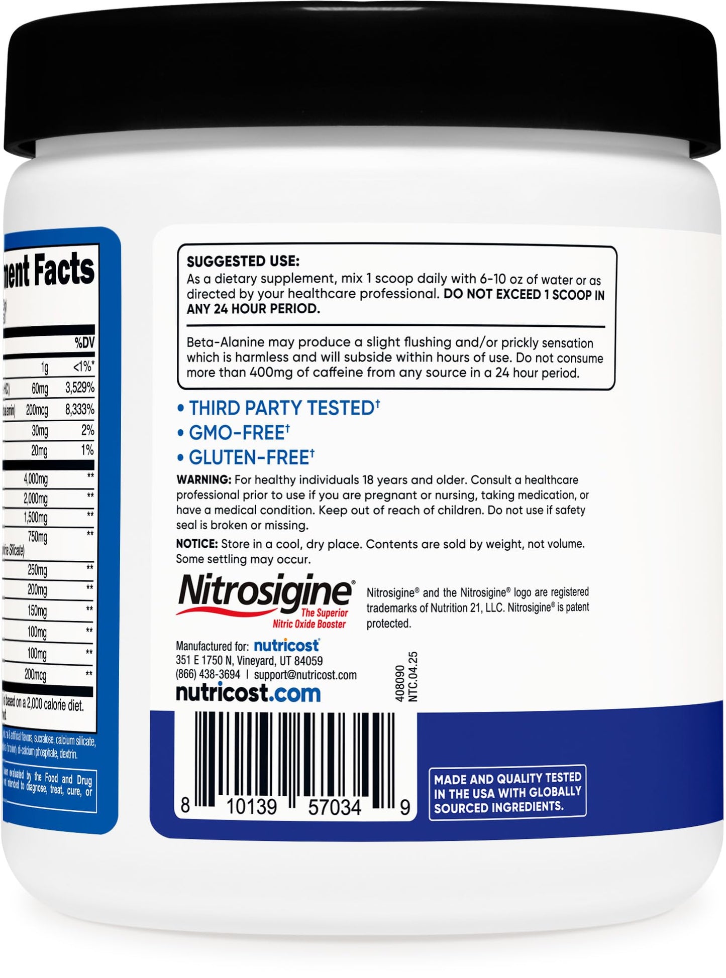 Nutricost Pre-Workout Complex Powder, 30 Servings