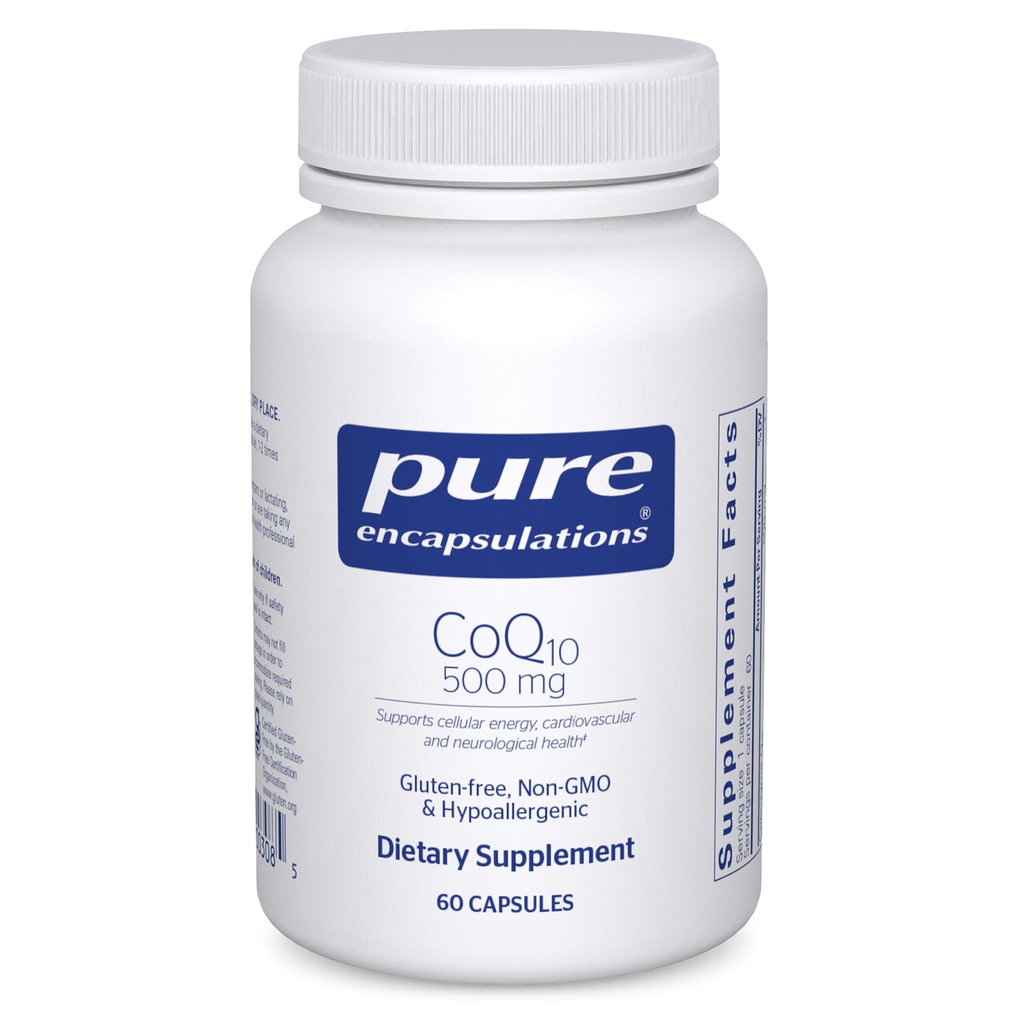 Pure Encapsulations CoQ10 500 mg, 60 Capsules