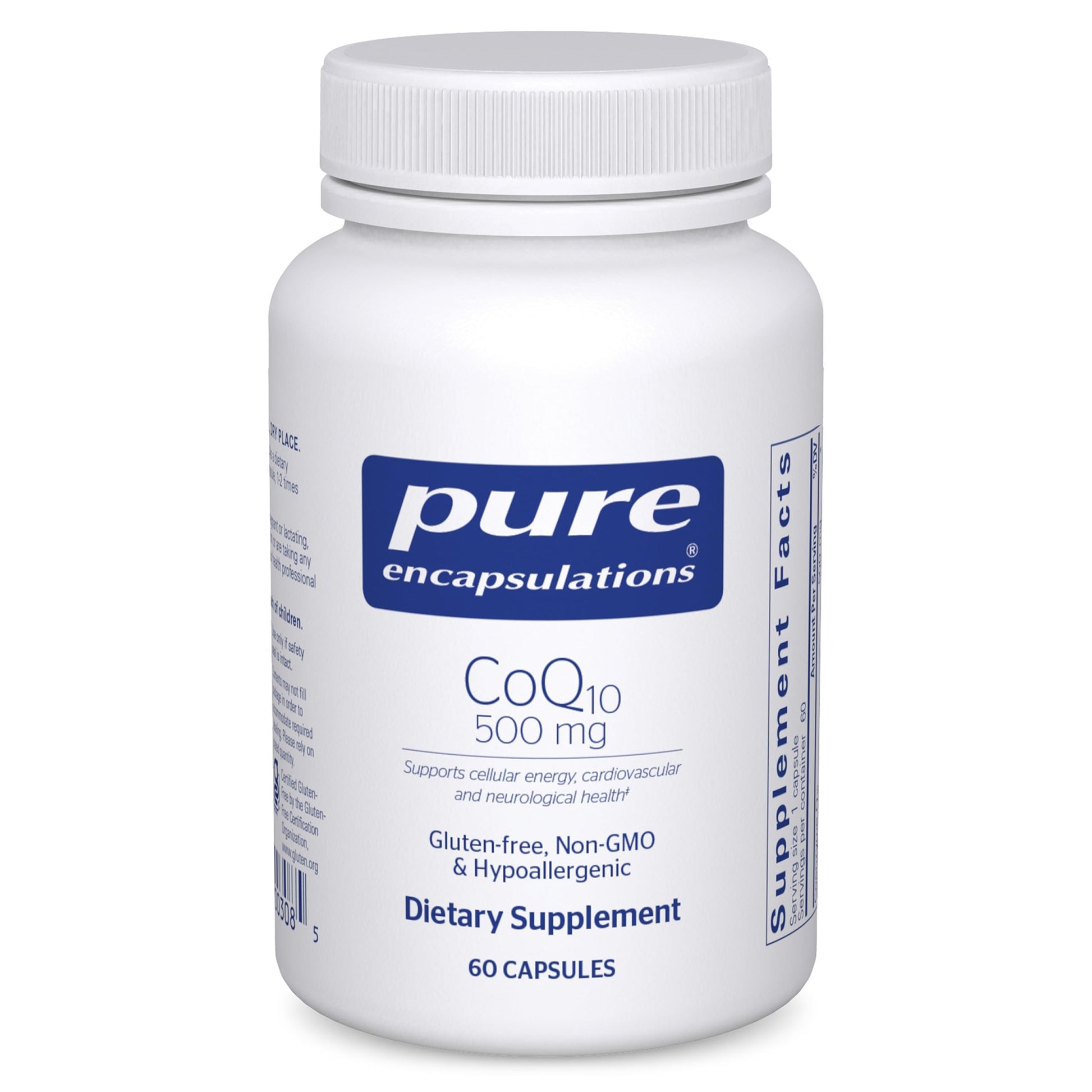 Pure Encapsulations CoQ10 500 mg, 60 Capsules