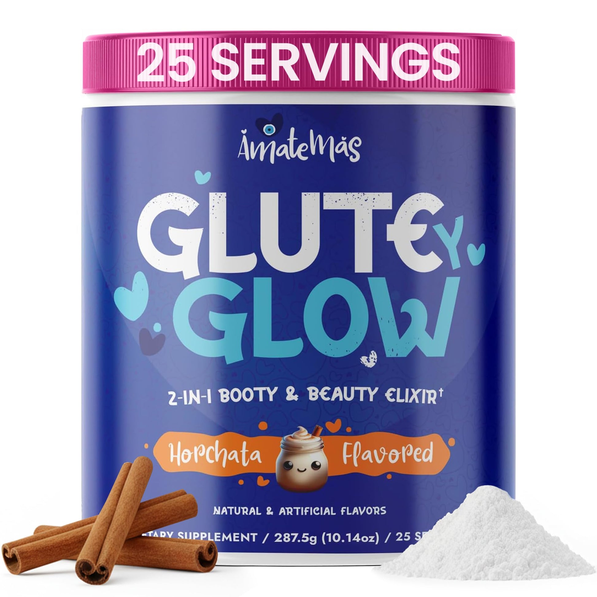 Amatemas Glute Y Glow Creatine + Biotin Powder, 25