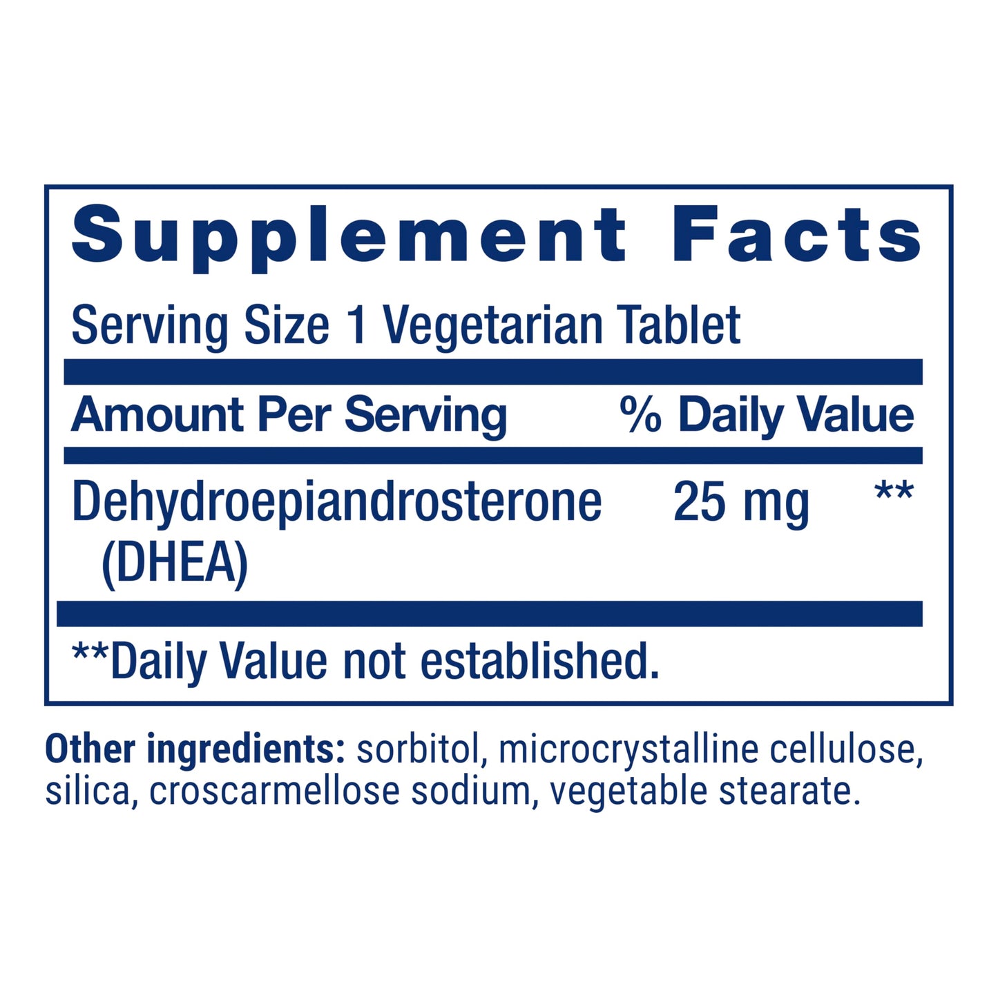 Life Extension DHEA 25 mg Tablet, 100 Tablets