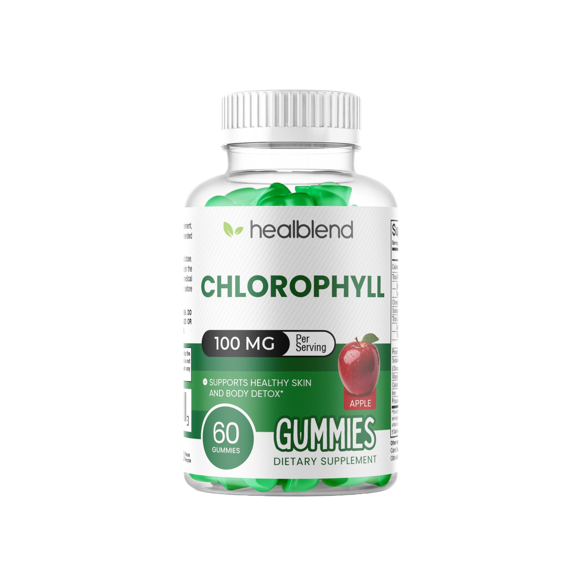 Healblend Chlorophyll Gummies 100mg, 60 Gummies