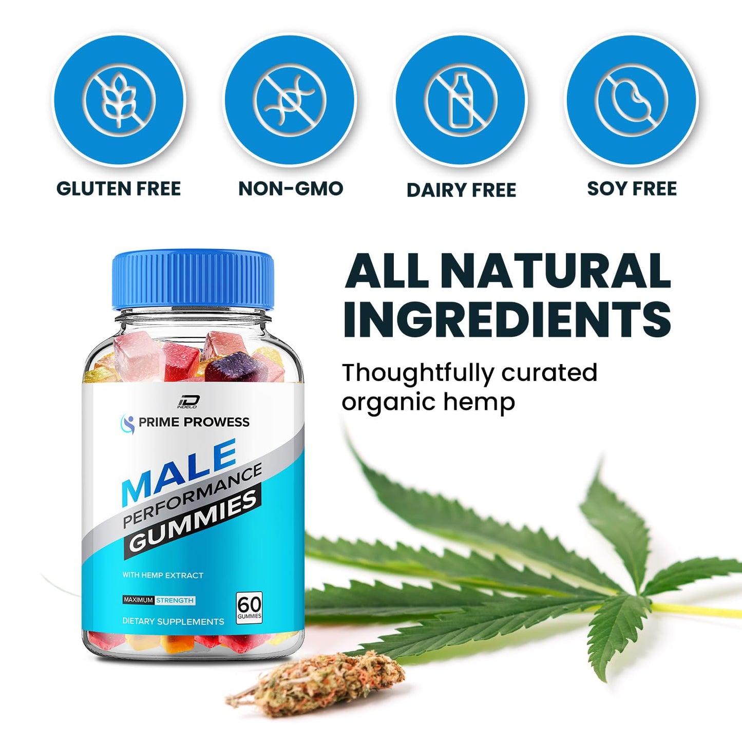 Indelo Prime Prowess Hemp Gummies 60 Count