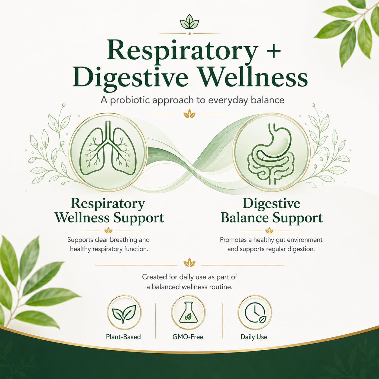 PRIDEWELL EverNatureCure Lung Support Probiotics Capsules 60 Count