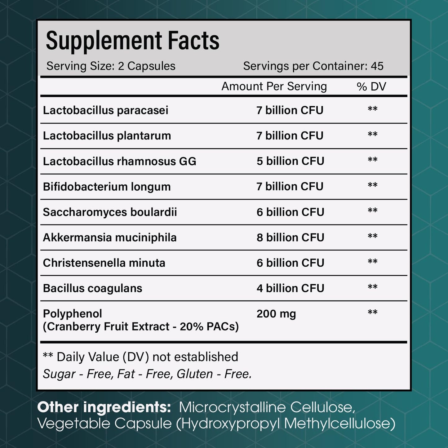 FloraBliss Probiotic with Christensenella & Akkermansia, 8 Strains, 50 Billion CFU, 90 Capsules
