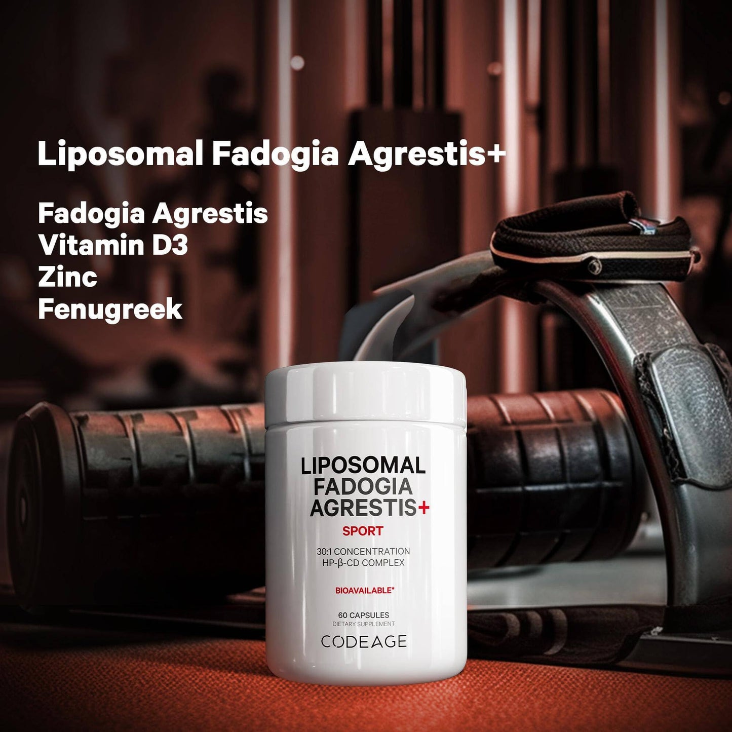 Codeage Liposomal Fadogia Agrestis 600mg Supplement Capsule, 60 Capsules