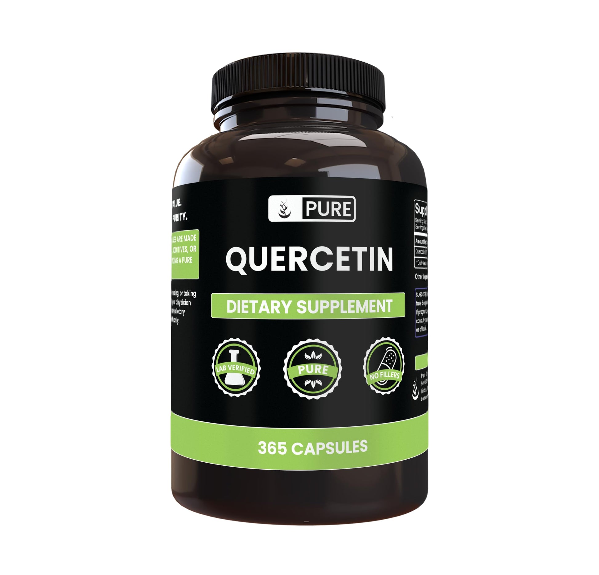 Pure Original Ingredients Quercetin 365 Capsules