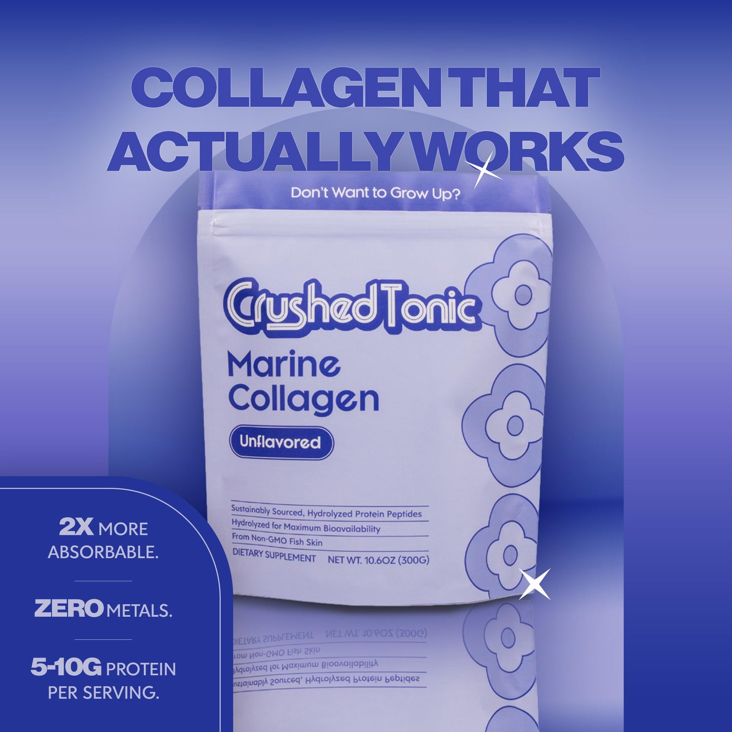 Crushed Tonic Korean Beauty Collagen Powder, 30 Servings