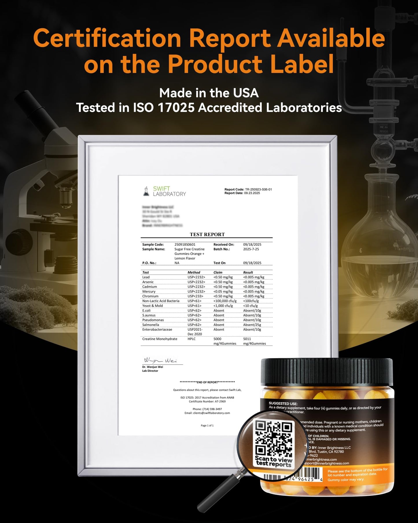 Inner Brightness Creatine Monohydrate 120 Gummies