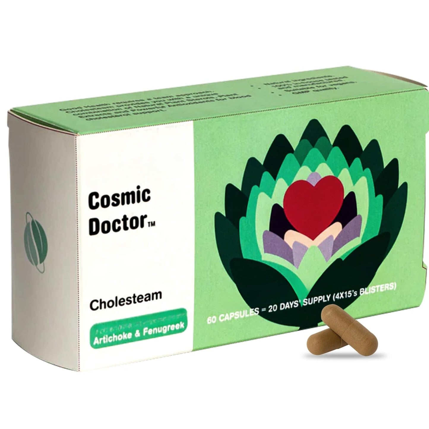 Cosmic Doctor Artichoke Herbal Supplement Capsules 60 Capsules
