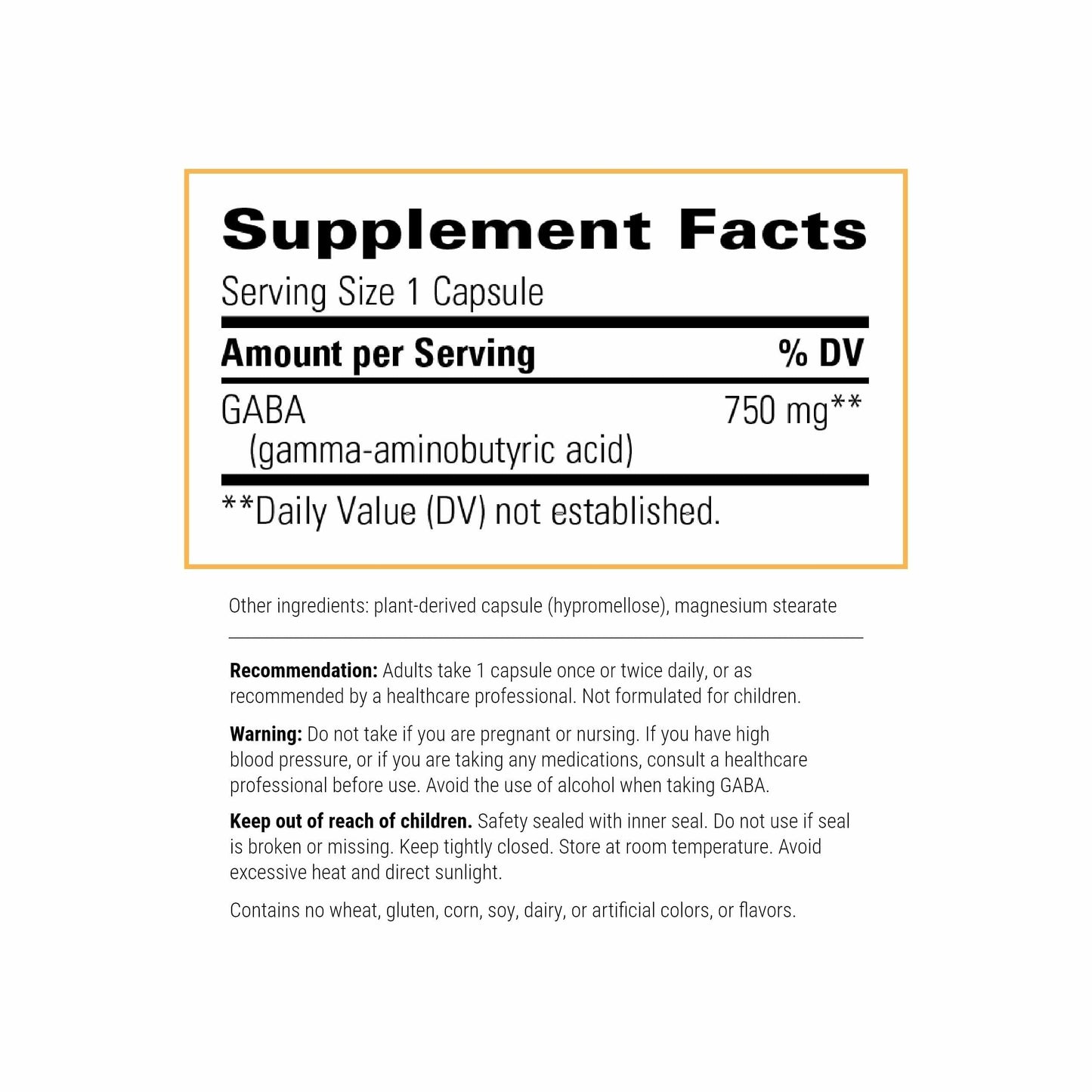 Integrative Therapeutics GABA Capsule 60 Count