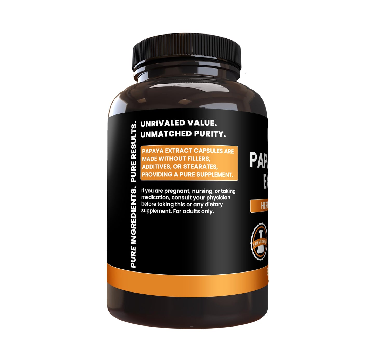 PURE ORIGINAL INGREDIENTS Papaya Extract Capsules 365