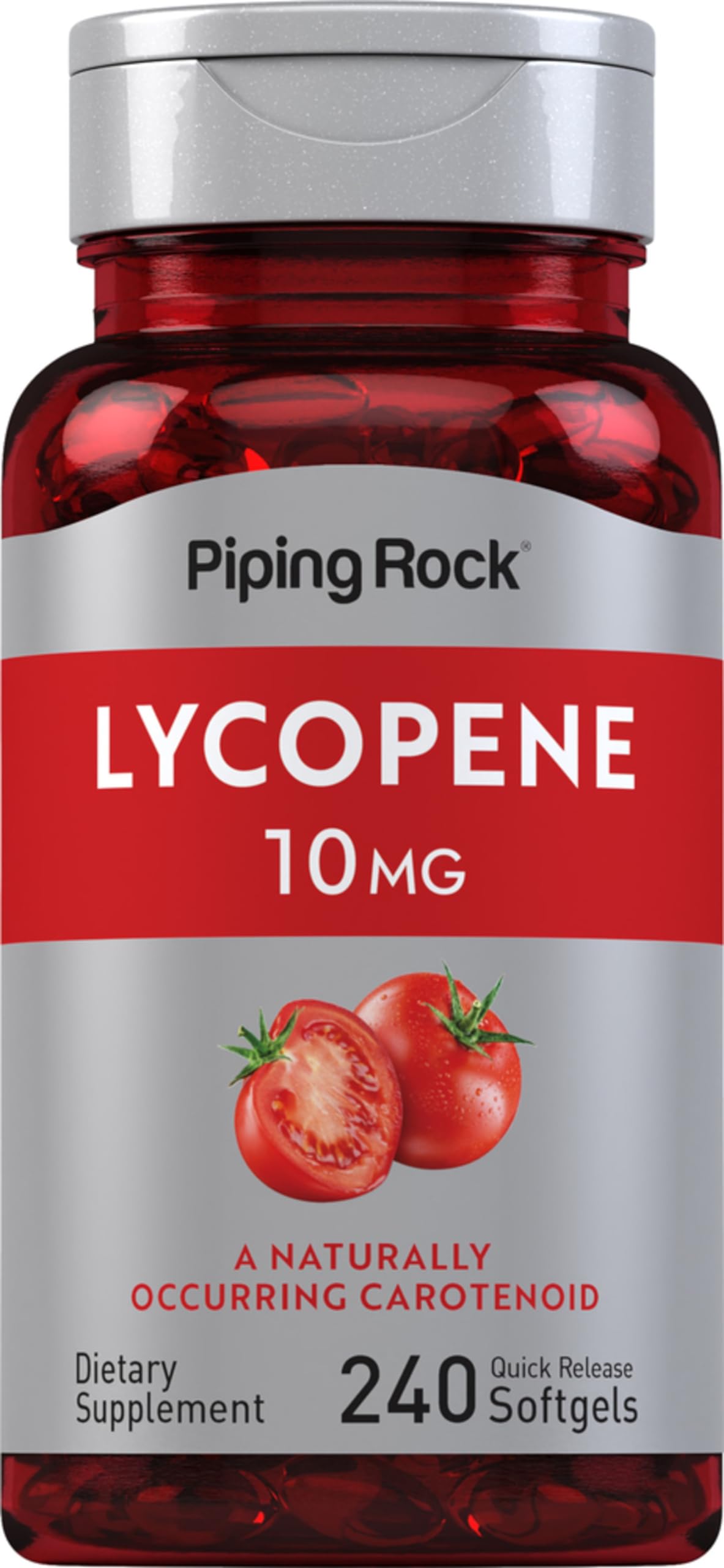 Piping Rock Lycopene 10mg Softgel Capsules 240