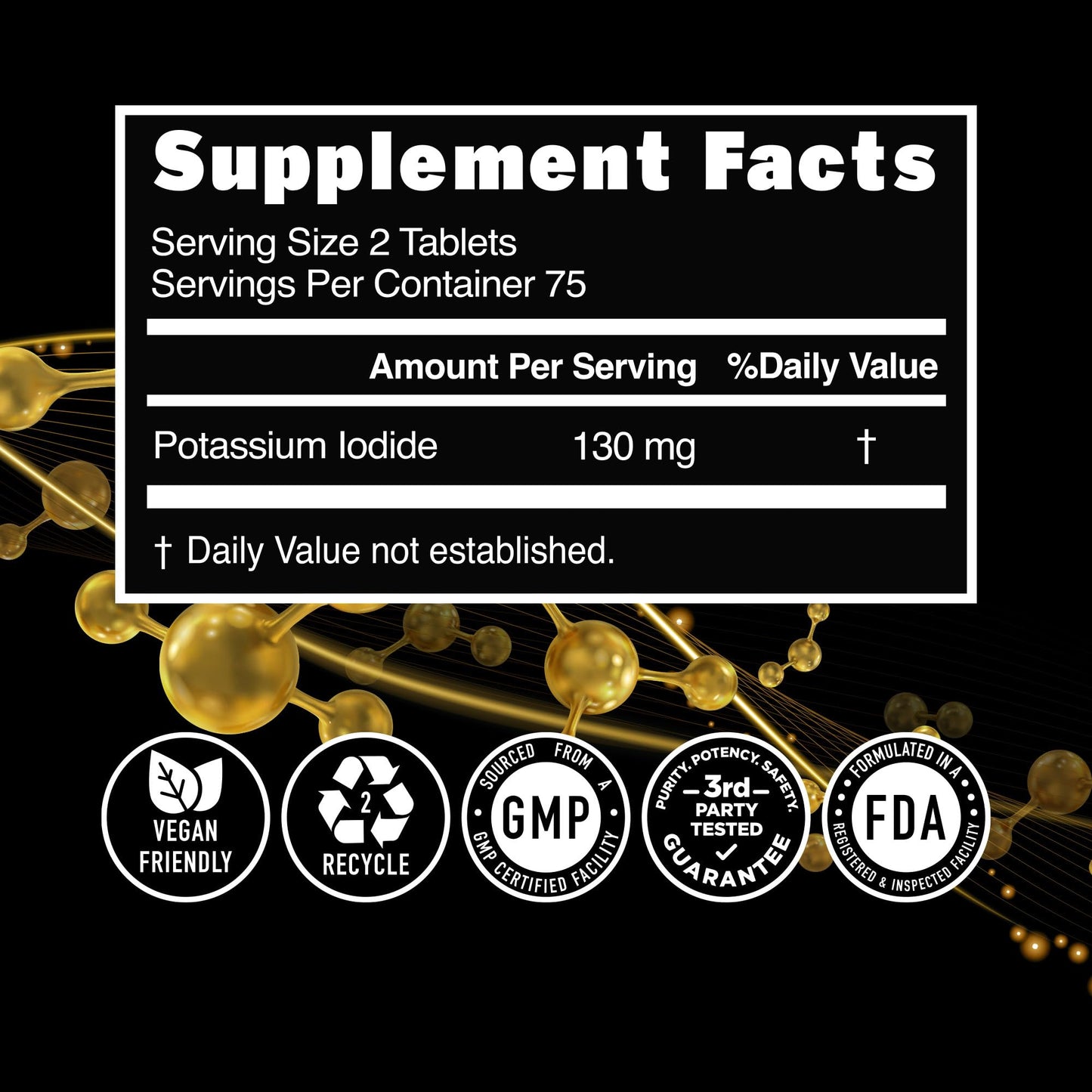 Number One Nutrition Potassium Iodide Tablets, 300 Count