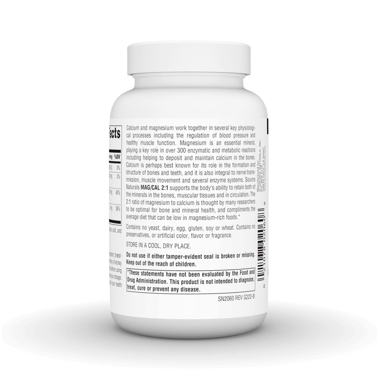 Source Naturals Mag/Cal 2:1 Magnesium and Calcium Supplement, 90 Capsules
