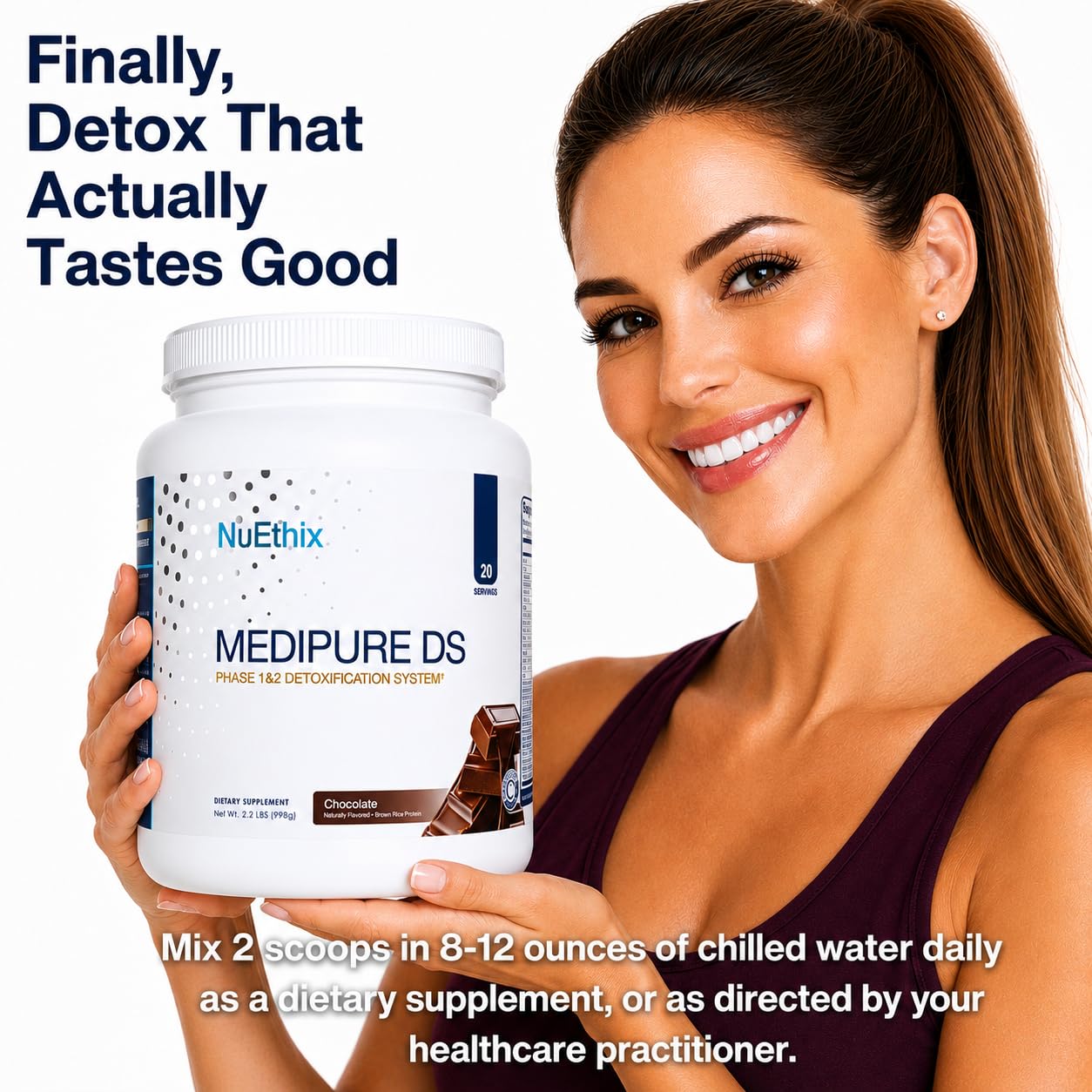 NuEthix Formulations Medipure DS with Brown Rice Protein Powder 22g, 40.0359