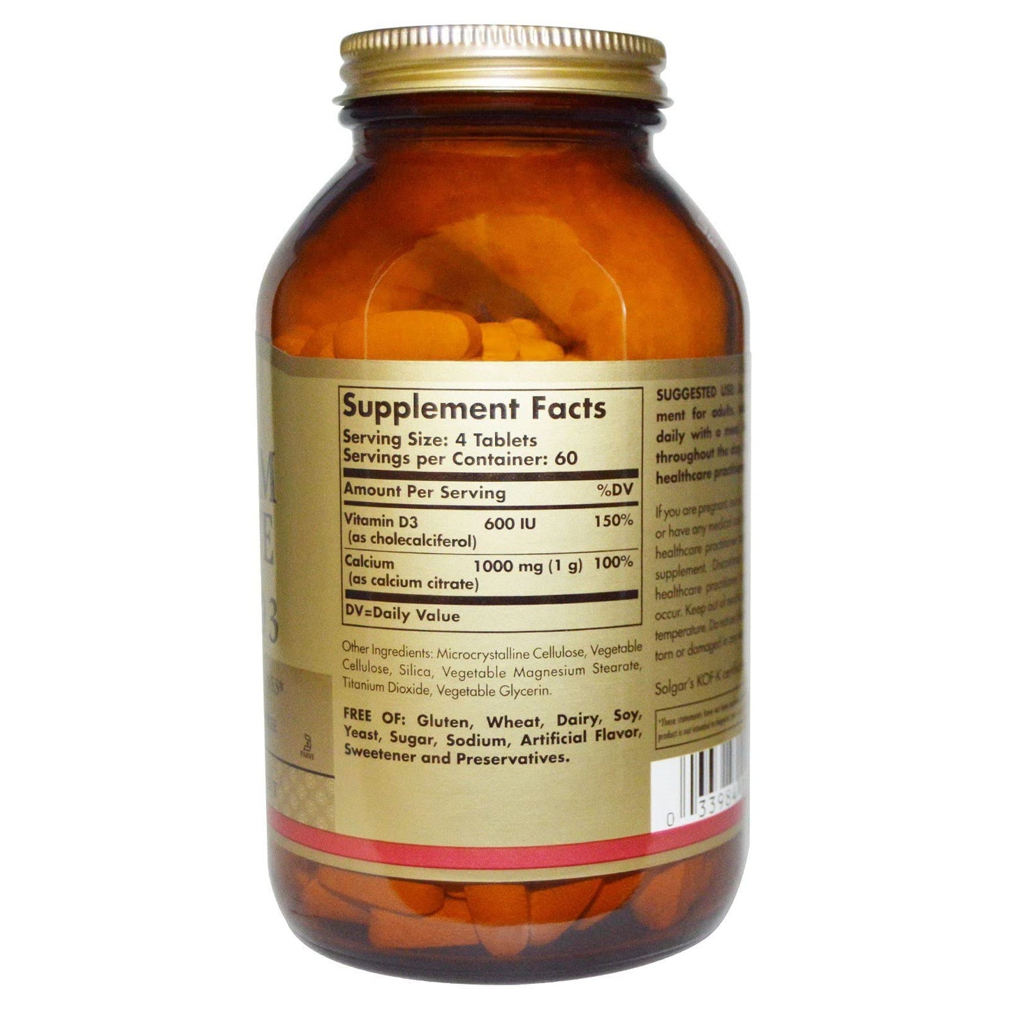 Solgar Calcium Citrate with Vitamin D Tablet 60 Count